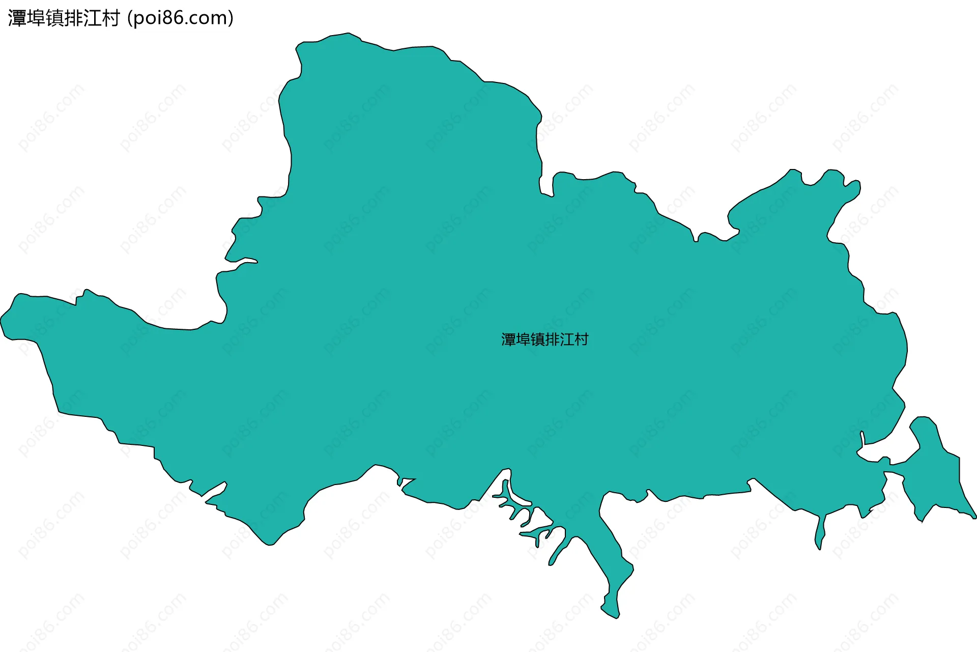 潭埠镇排江村边界地图