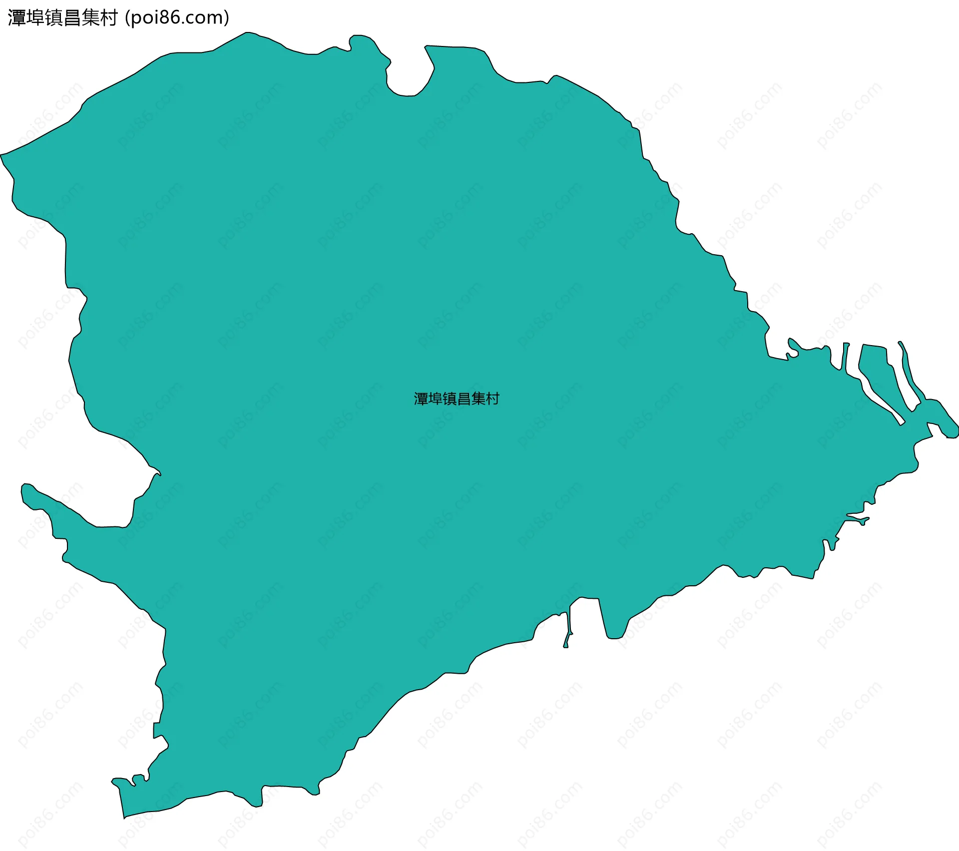 潭埠镇昌集村边界地图
