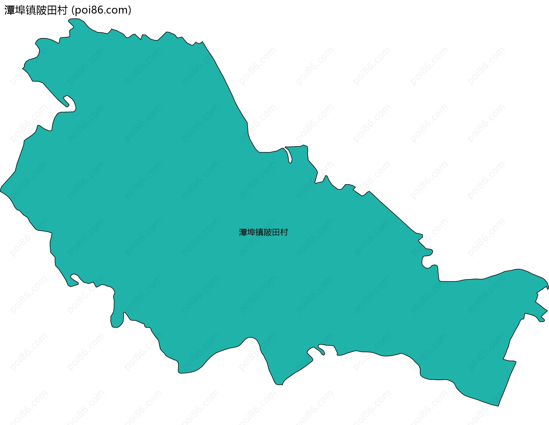 潭埠镇陂田村边界地图