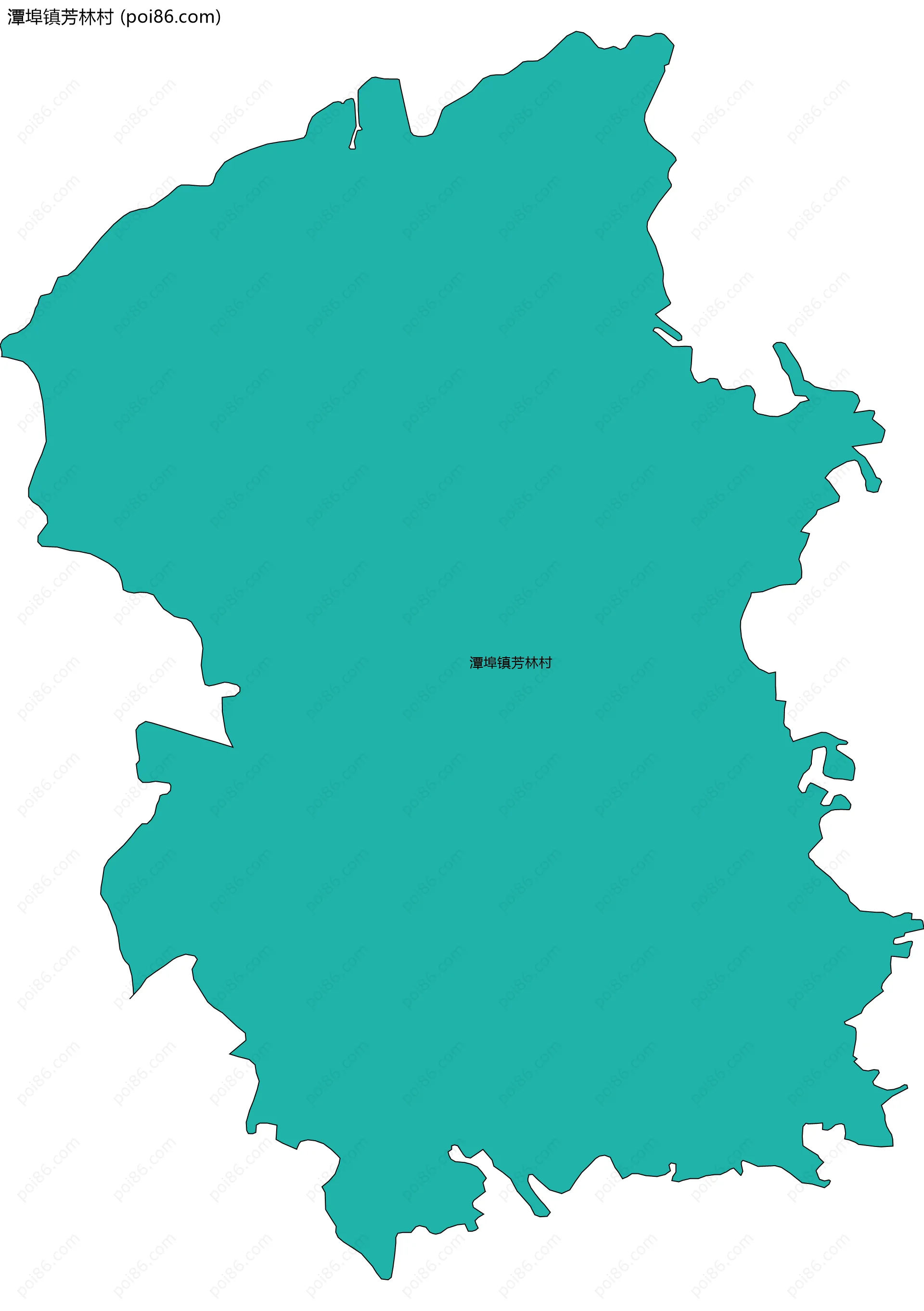 潭埠镇芳林村边界地图