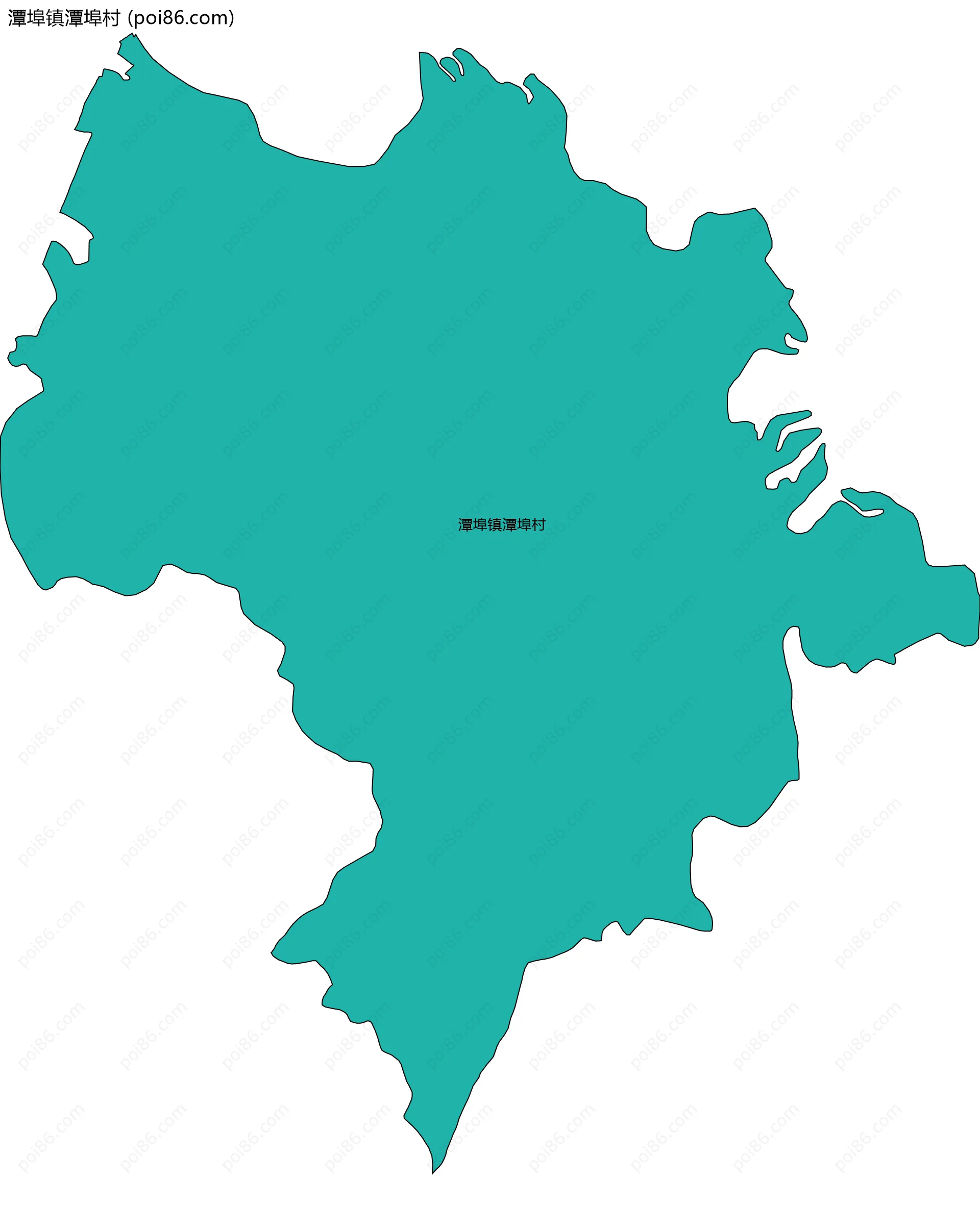 潭埠镇潭埠村边界地图