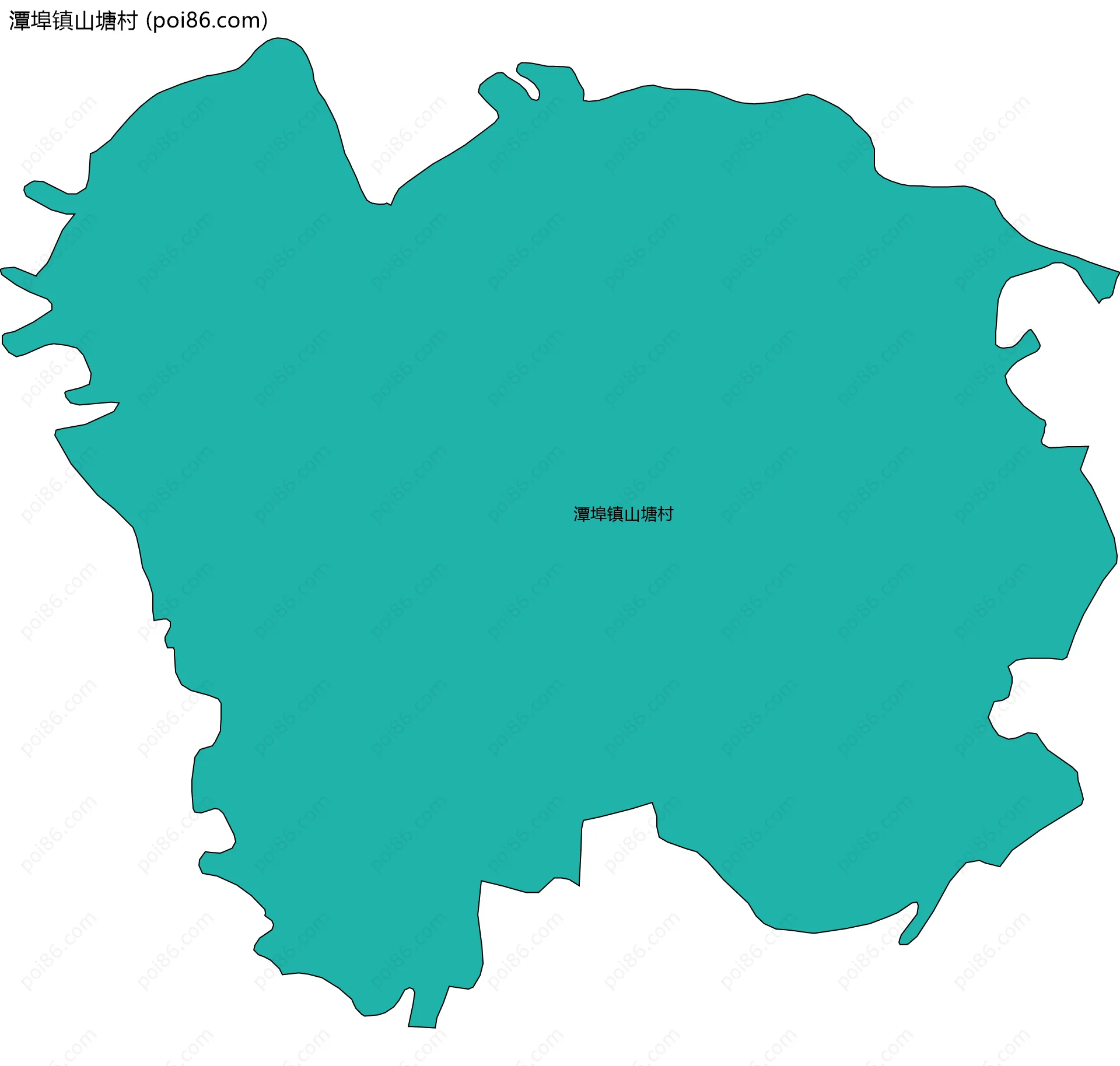 潭埠镇山塘村边界地图