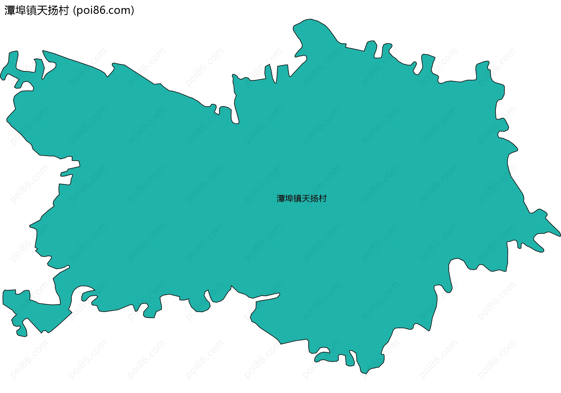 潭埠镇天扬村边界地图