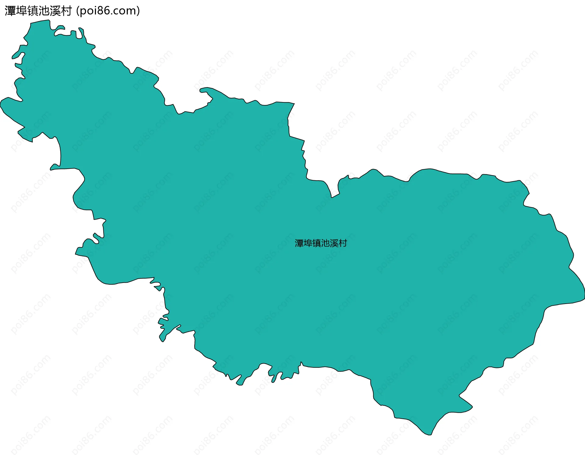 潭埠镇池溪村边界地图