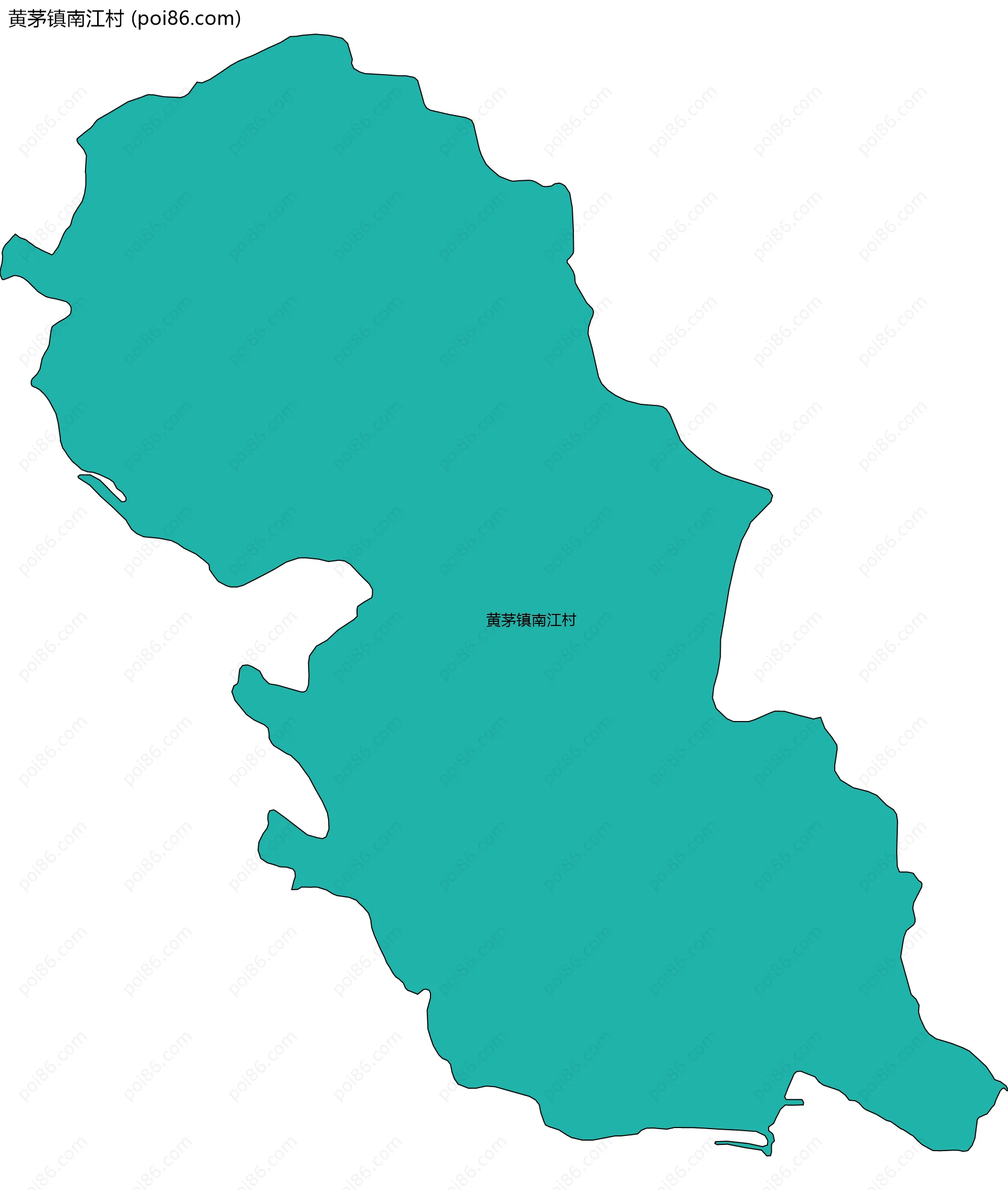 黄茅镇南江村边界地图