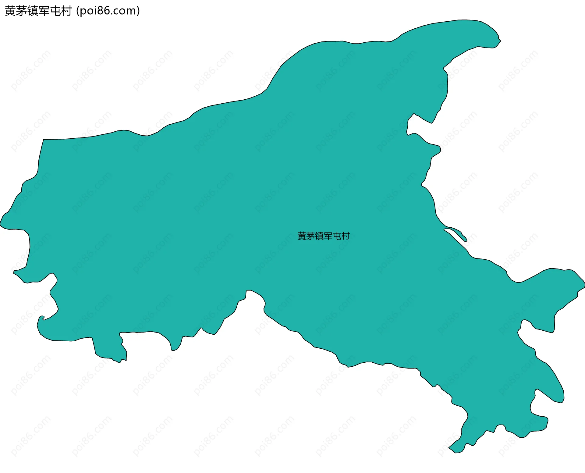 黄茅镇军屯村边界地图