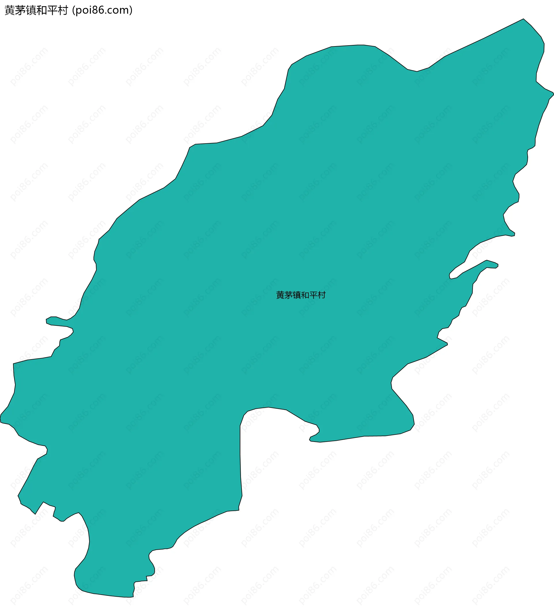 黄茅镇和平村边界地图