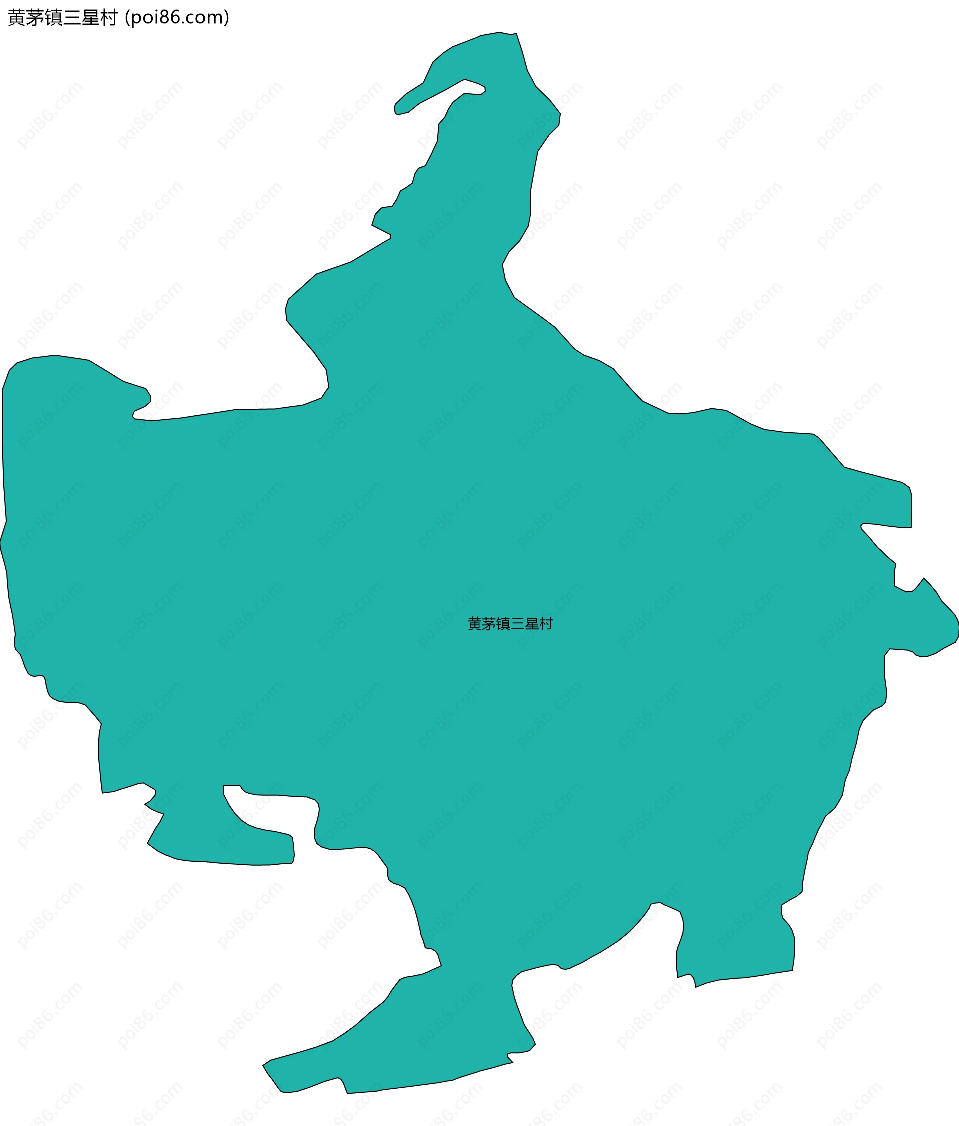 黄茅镇三星村边界地图
