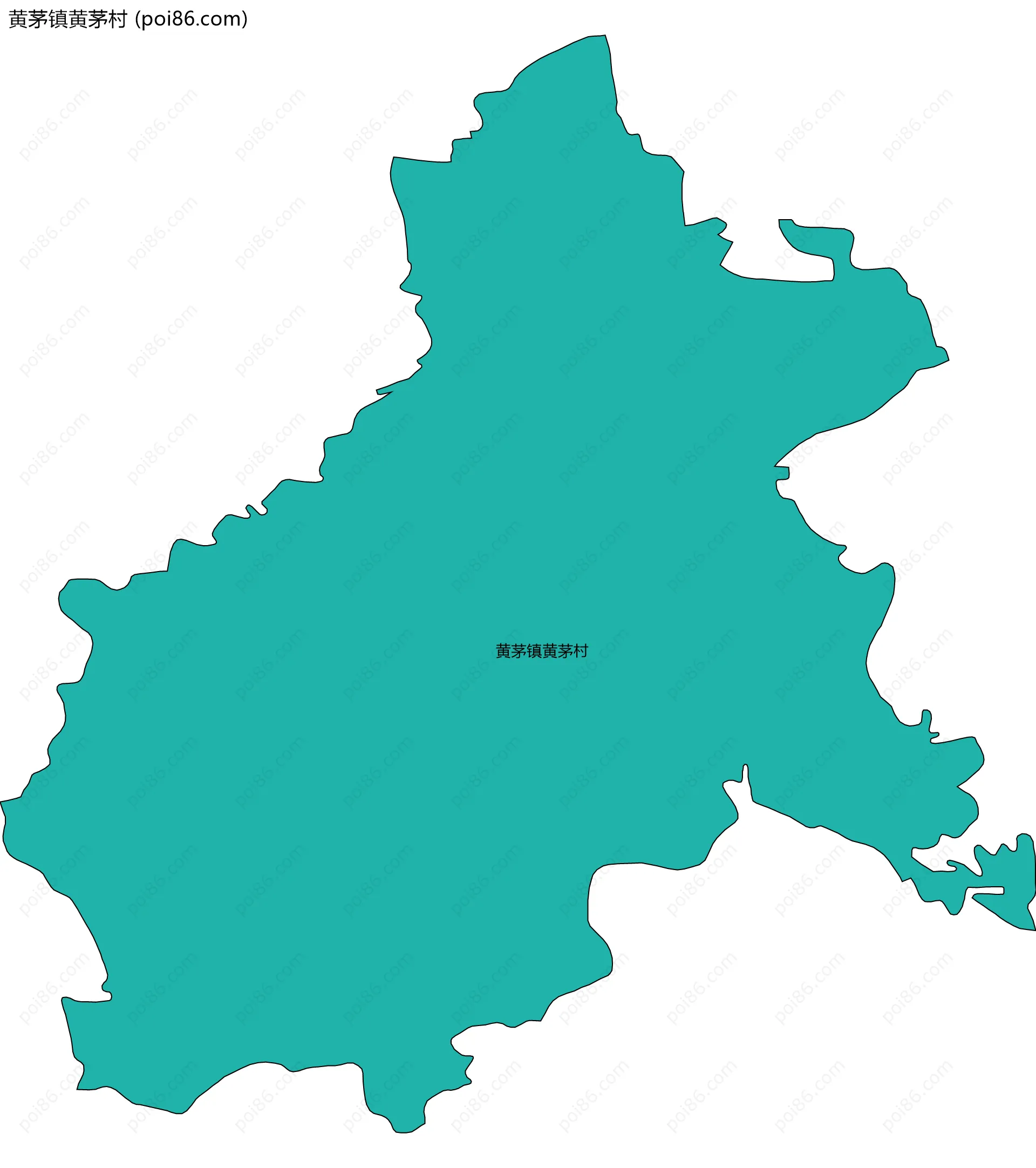 黄茅镇黄茅村边界地图