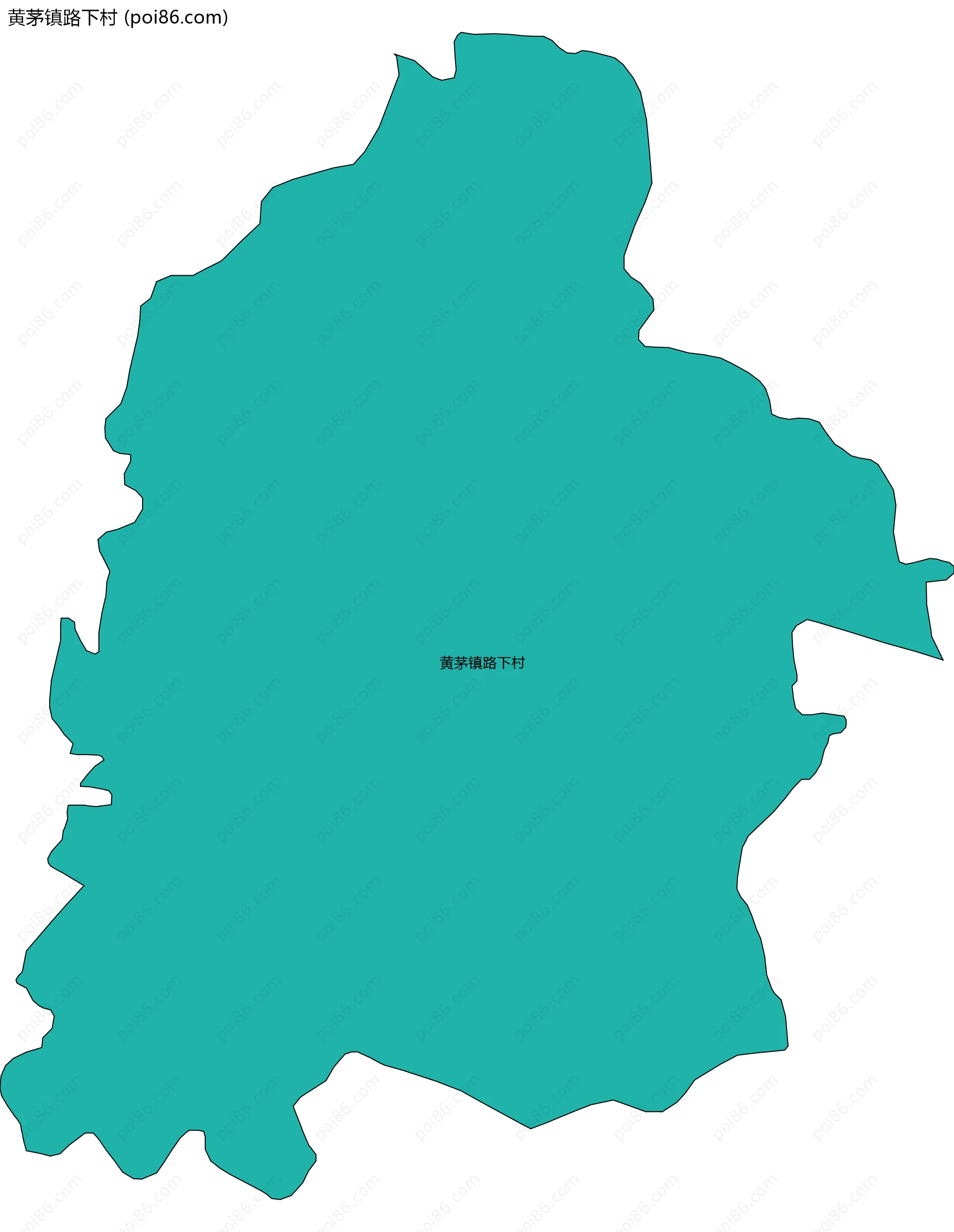 黄茅镇路下村边界地图