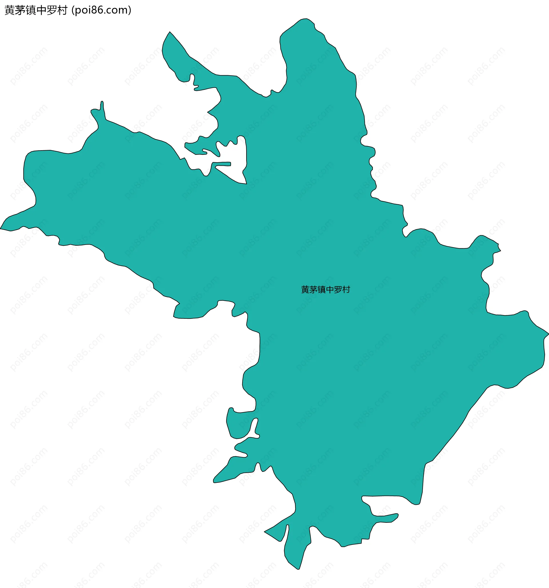 黄茅镇中罗村边界地图