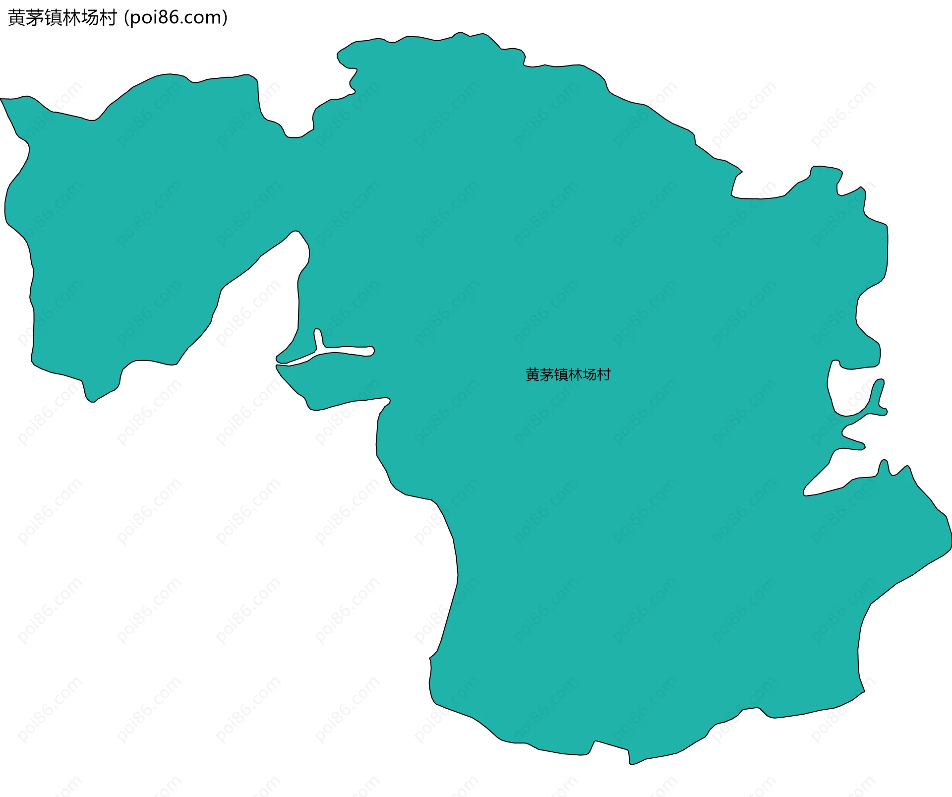 黄茅镇林场村边界地图