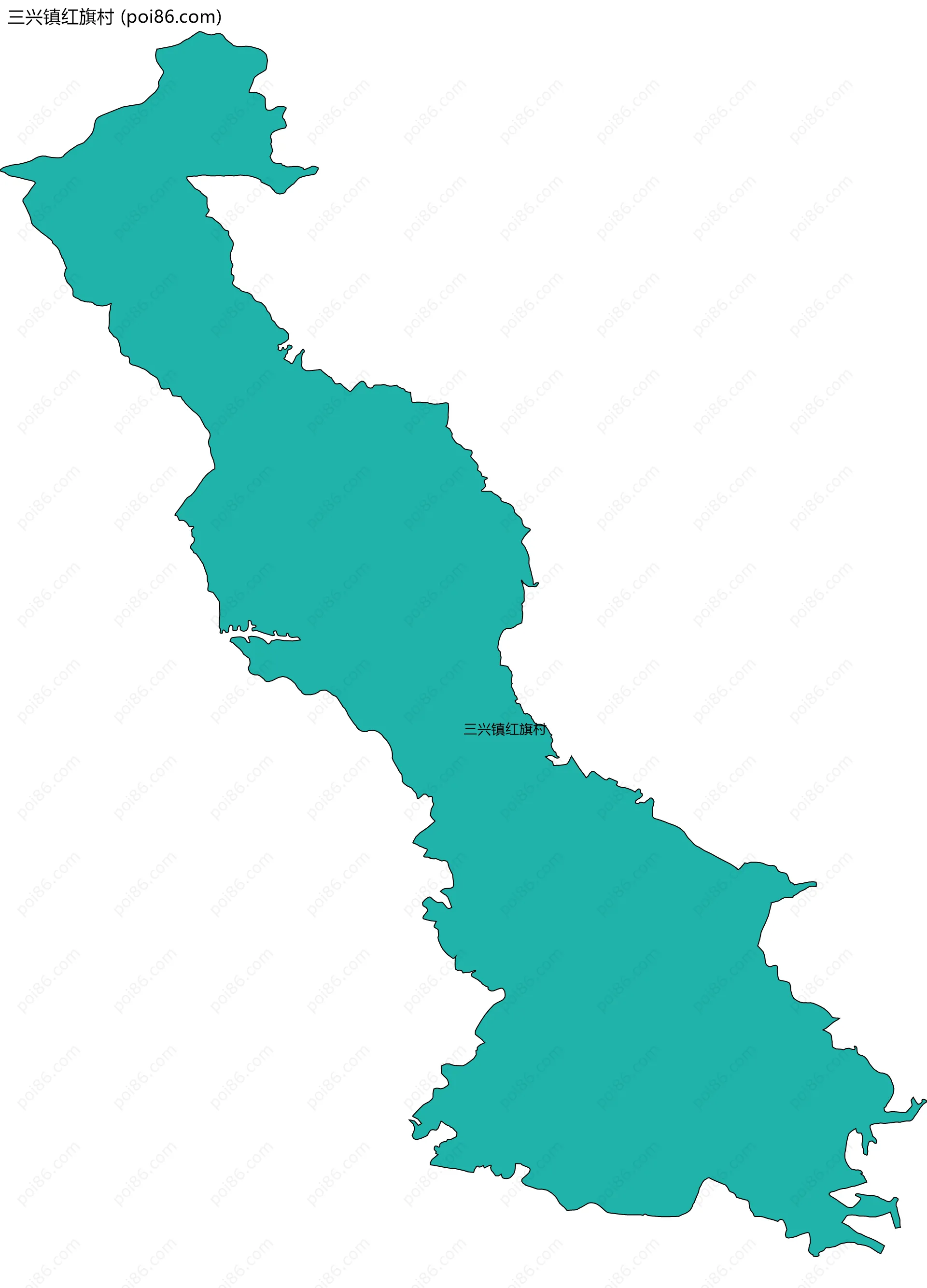 三兴镇红旗村边界地图