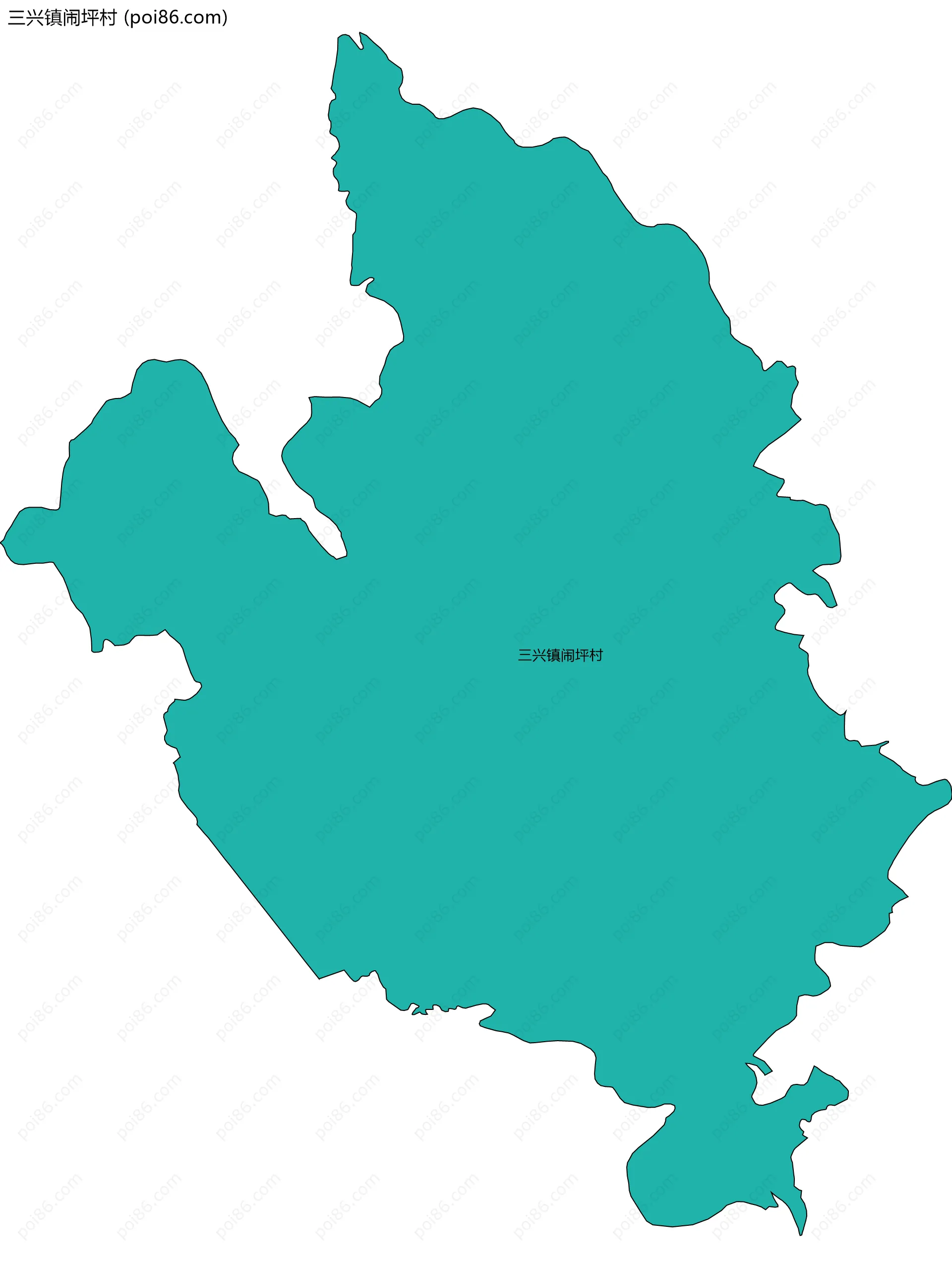 三兴镇闹坪村边界地图
