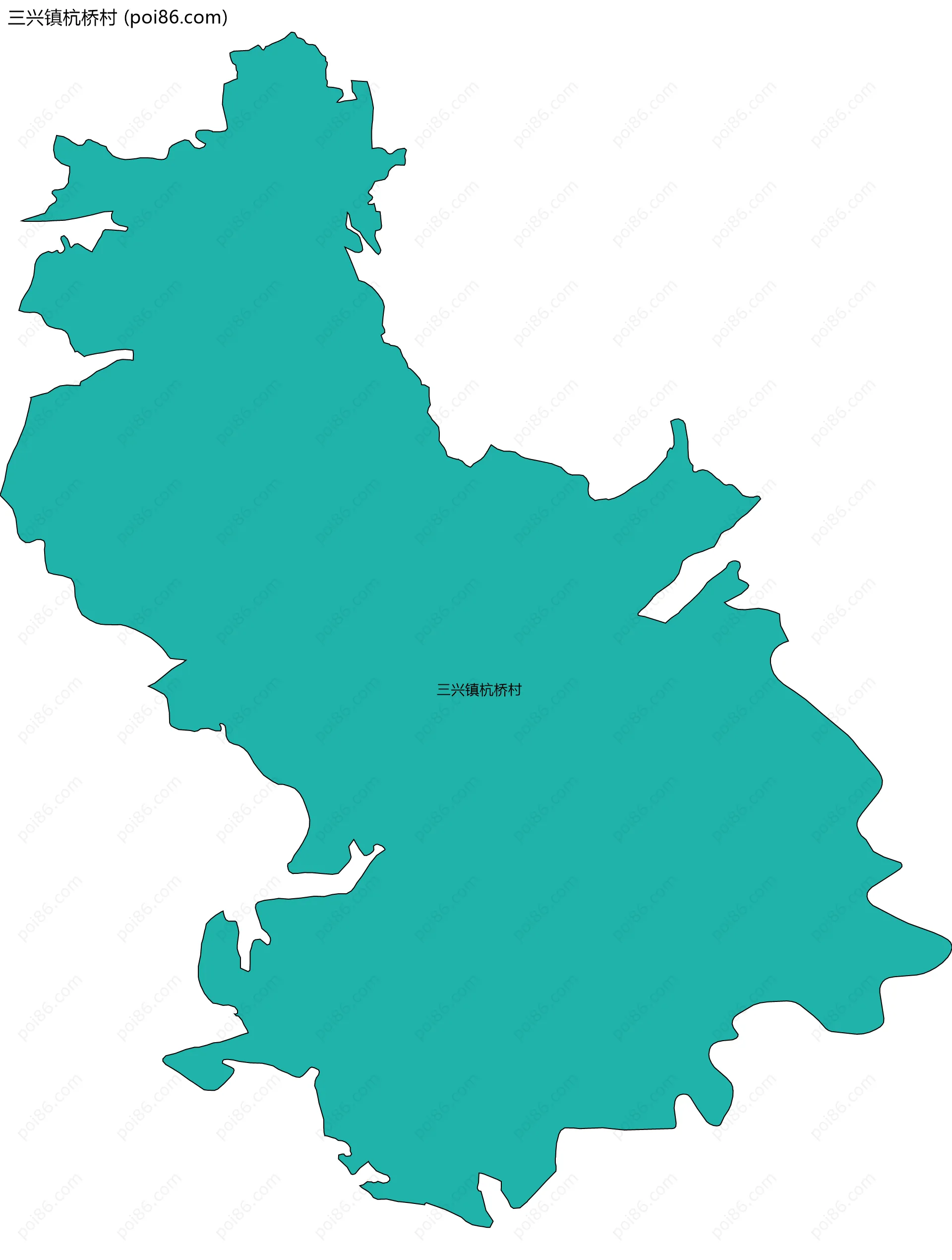 三兴镇杭桥村边界地图