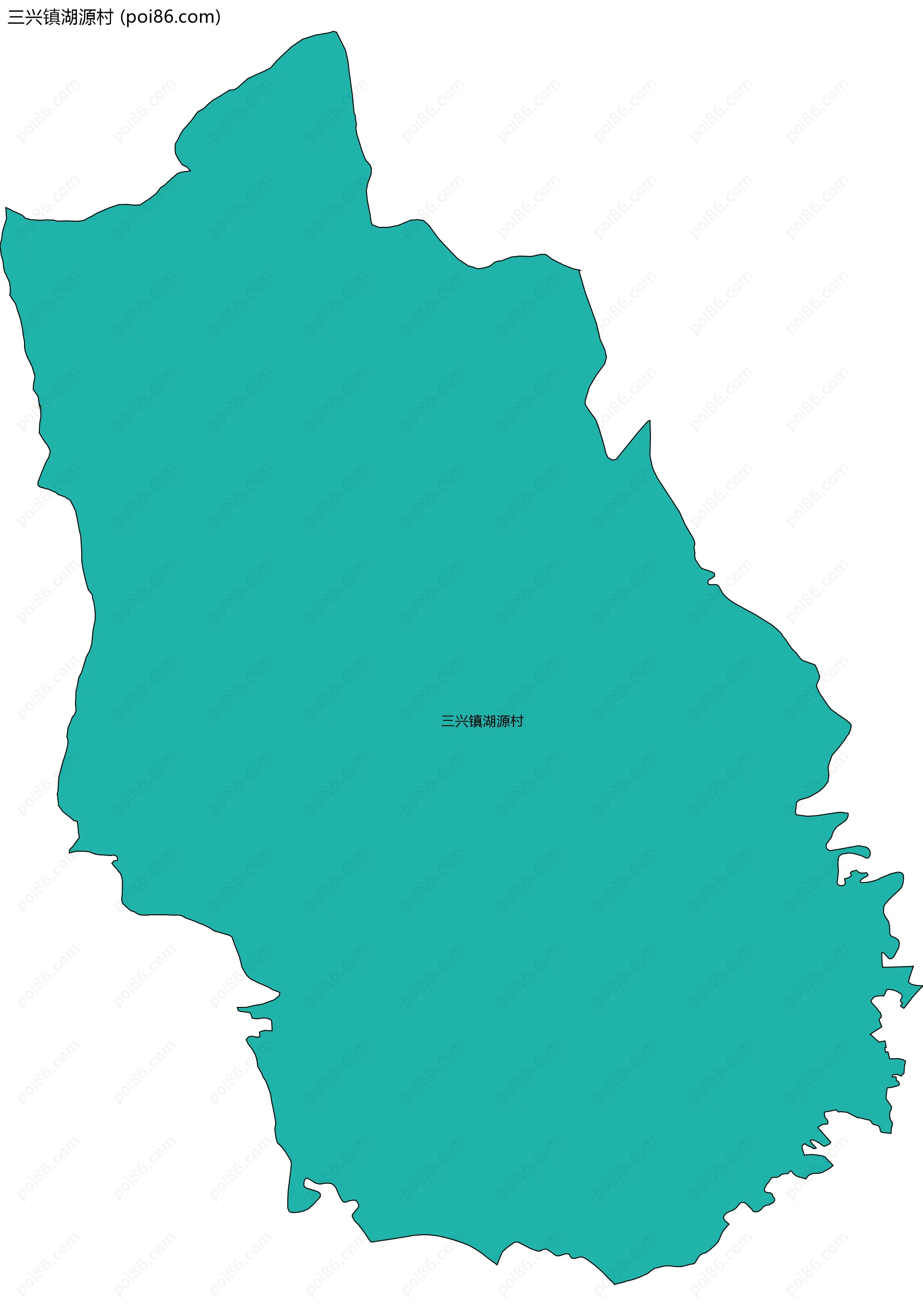 三兴镇湖源村边界地图