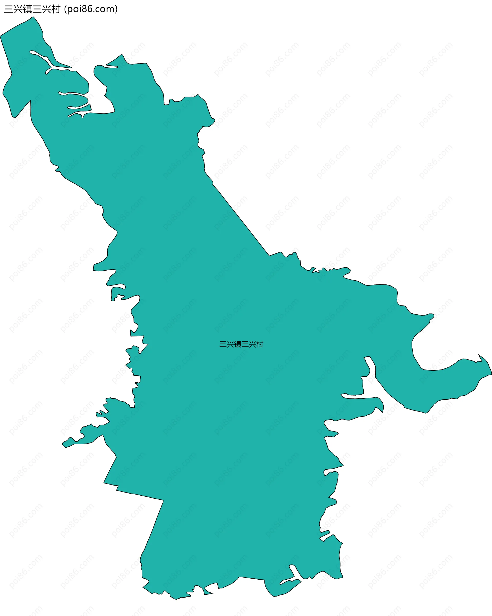 三兴镇三兴村边界地图