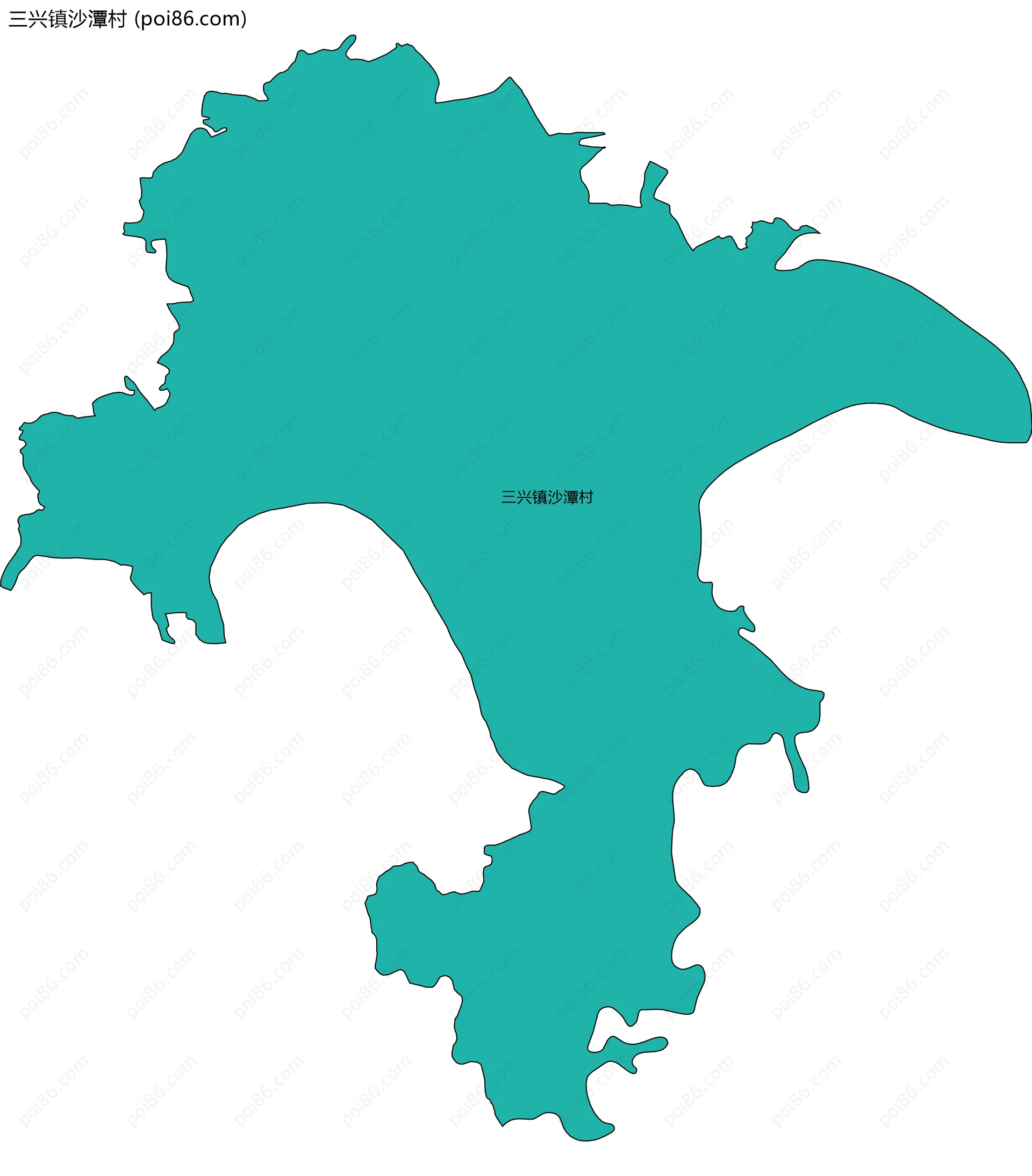 三兴镇沙潭村边界地图