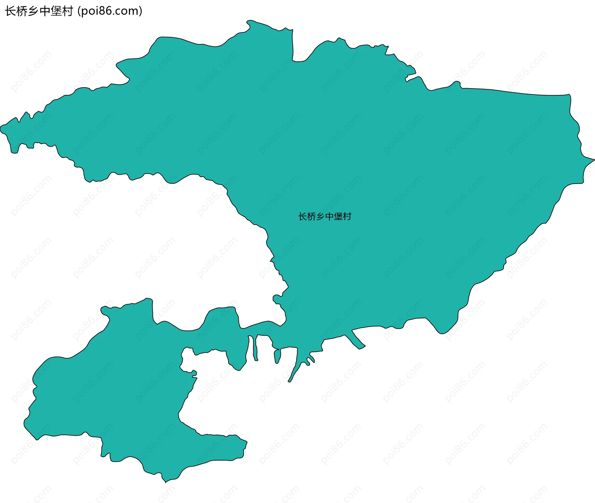 长桥乡中堡村边界地图