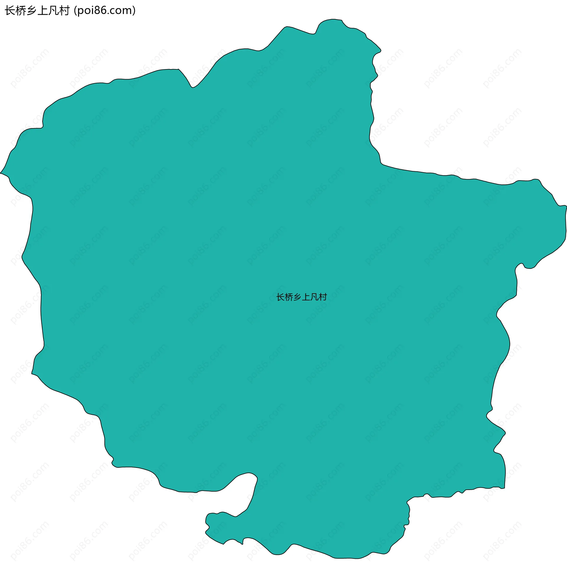 长桥乡上凡村边界地图
