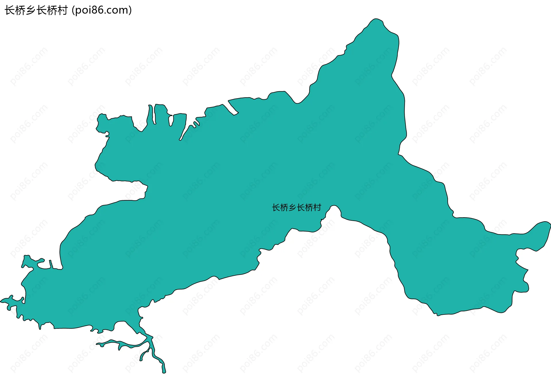 长桥乡长桥村边界地图