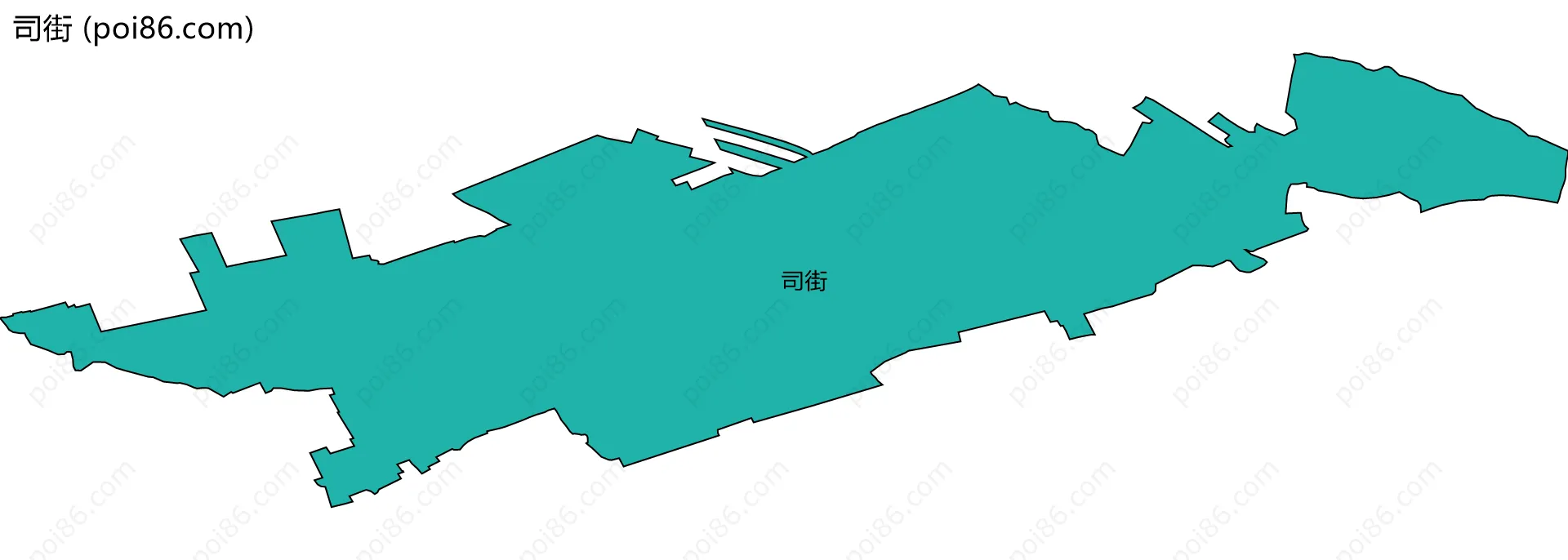 司街边界地图
