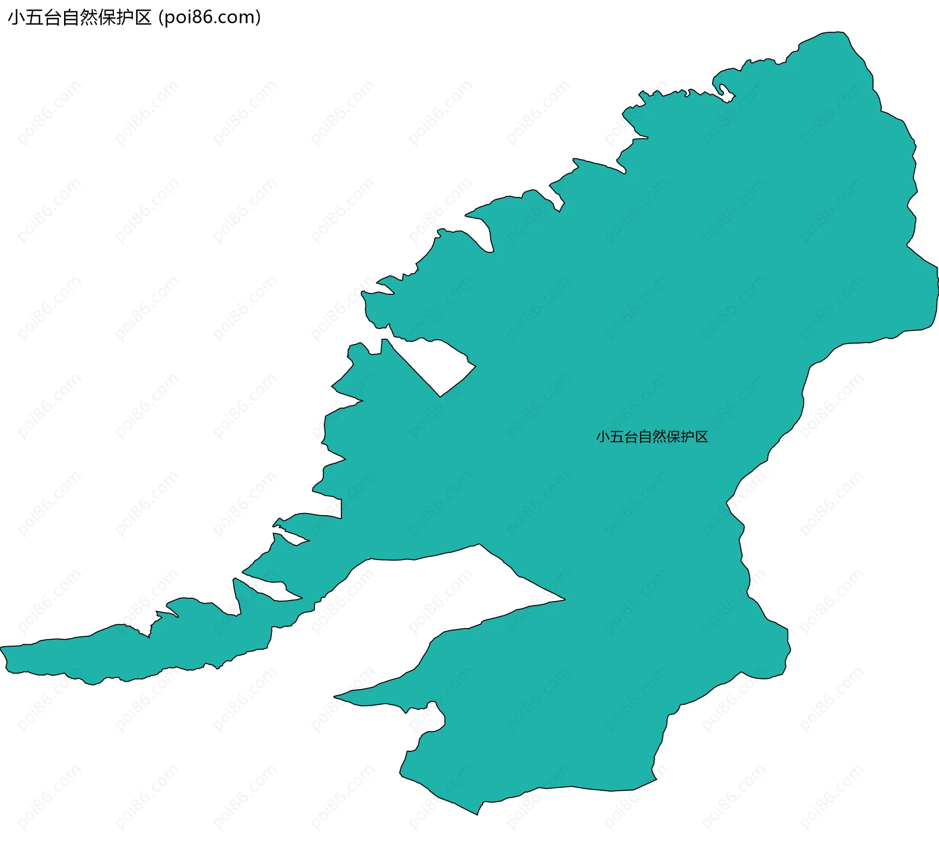 小五台自然保护区边界地图