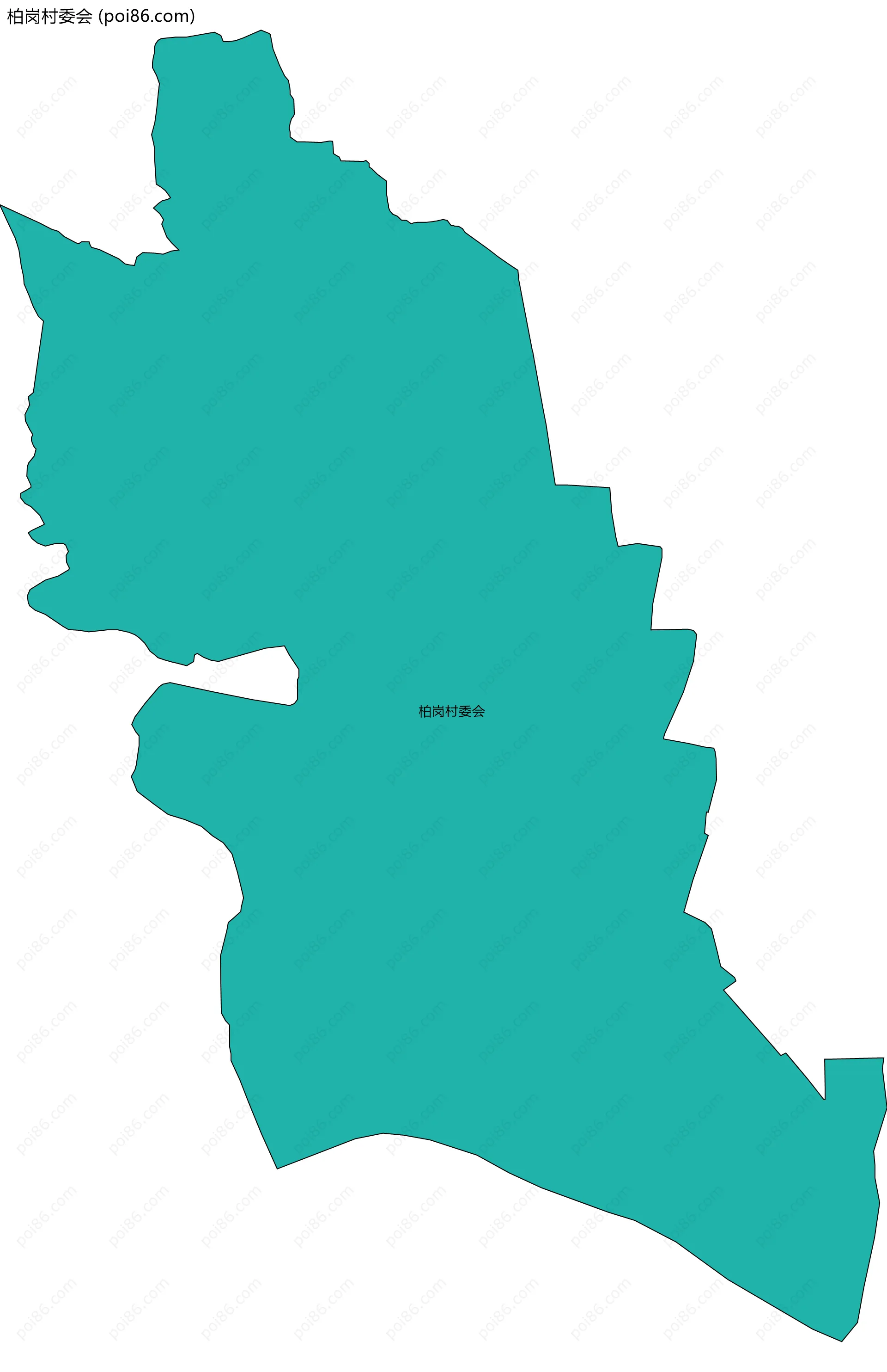柏岗村委会边界地图