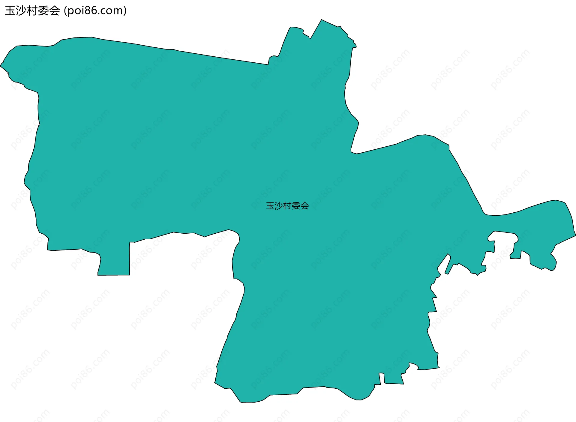 玉沙村委会边界地图