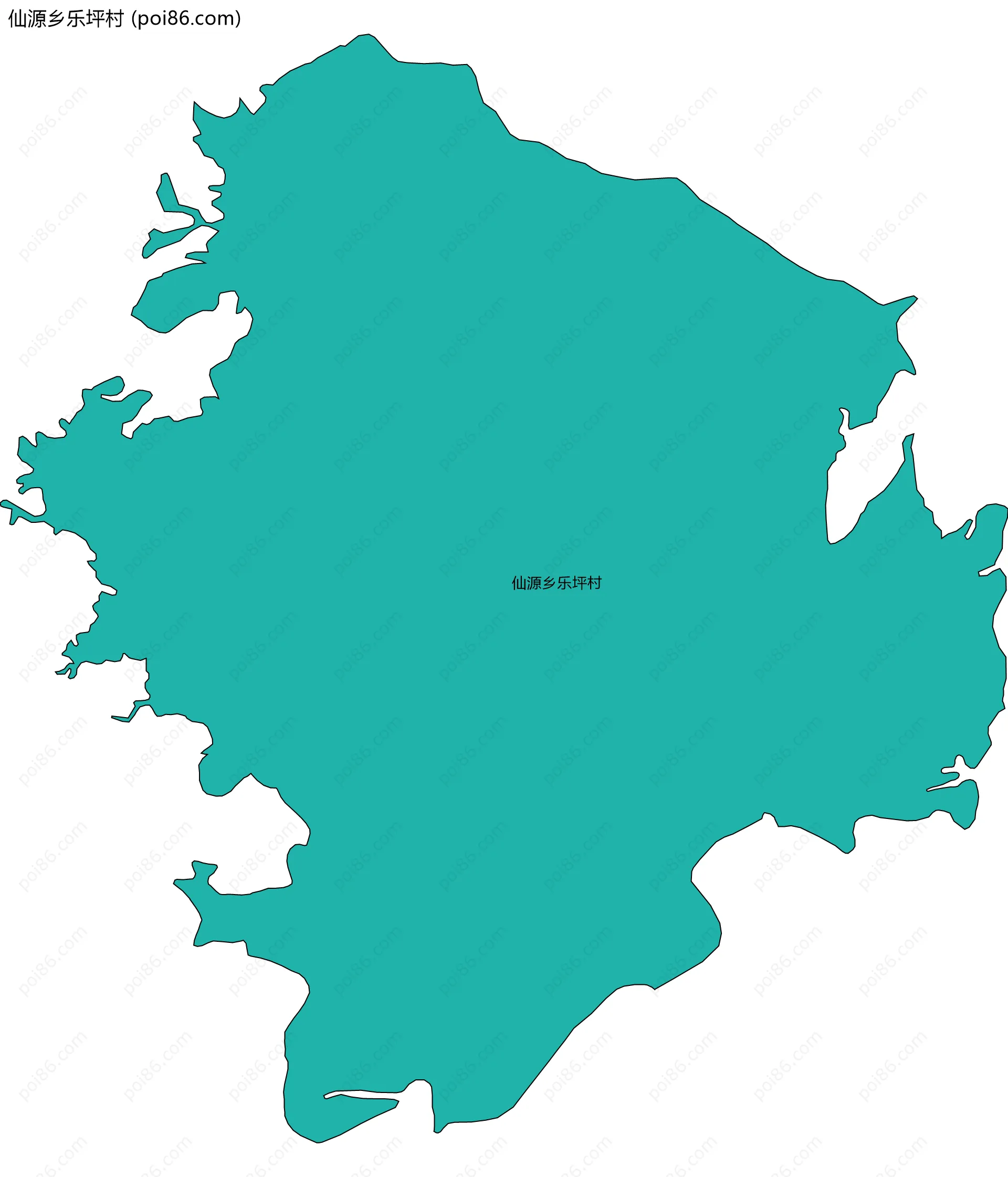 仙源乡乐坪村边界地图