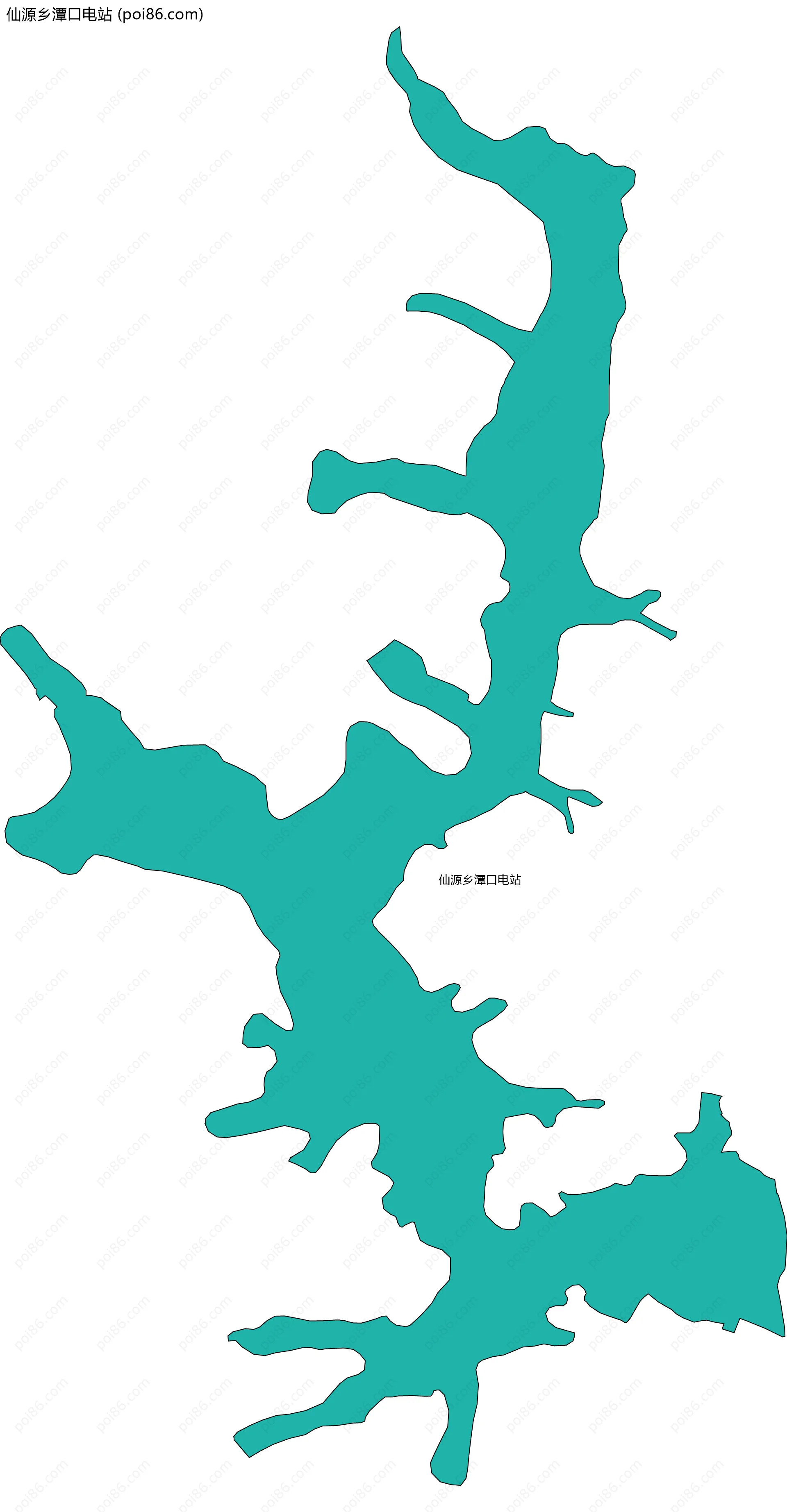 仙源乡潭口电站边界地图