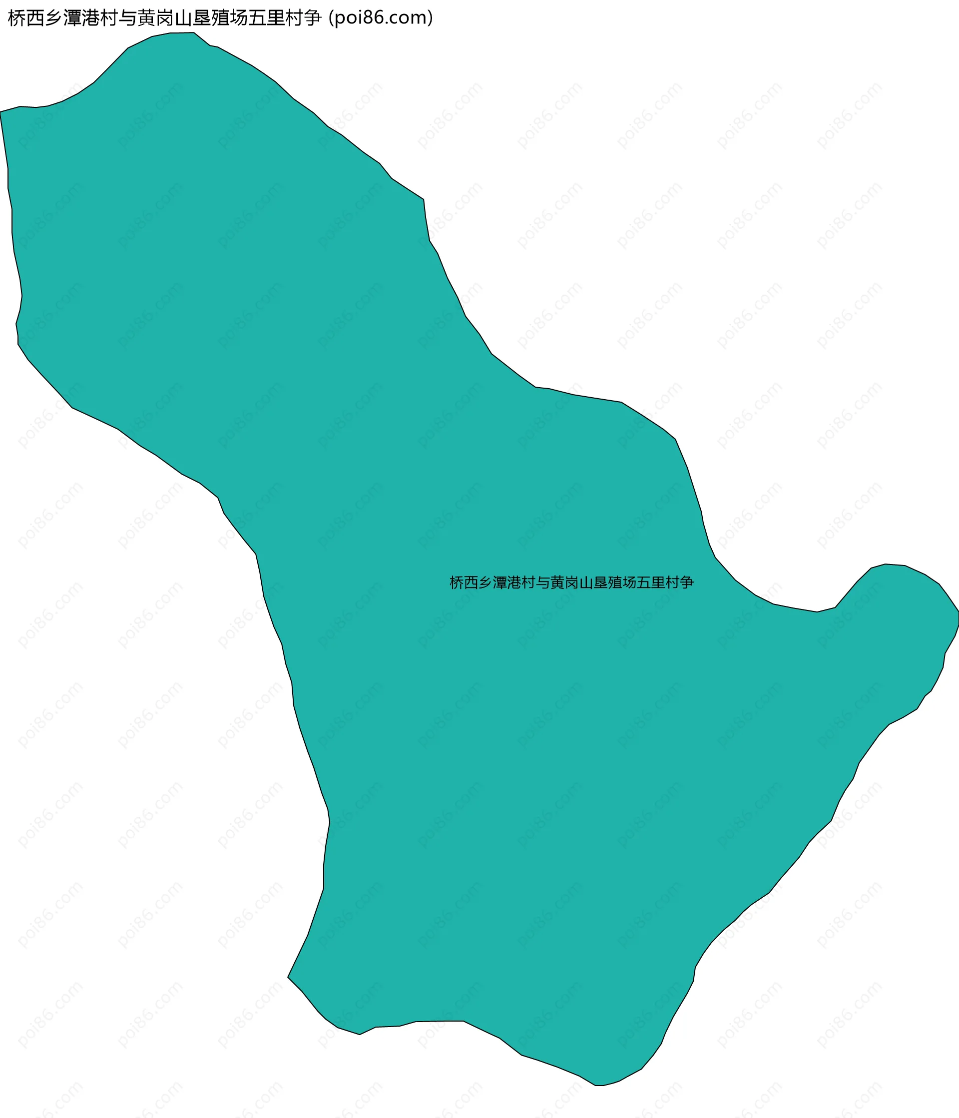 桥西乡潭港村与黄岗山垦殖场五里村争边界地图