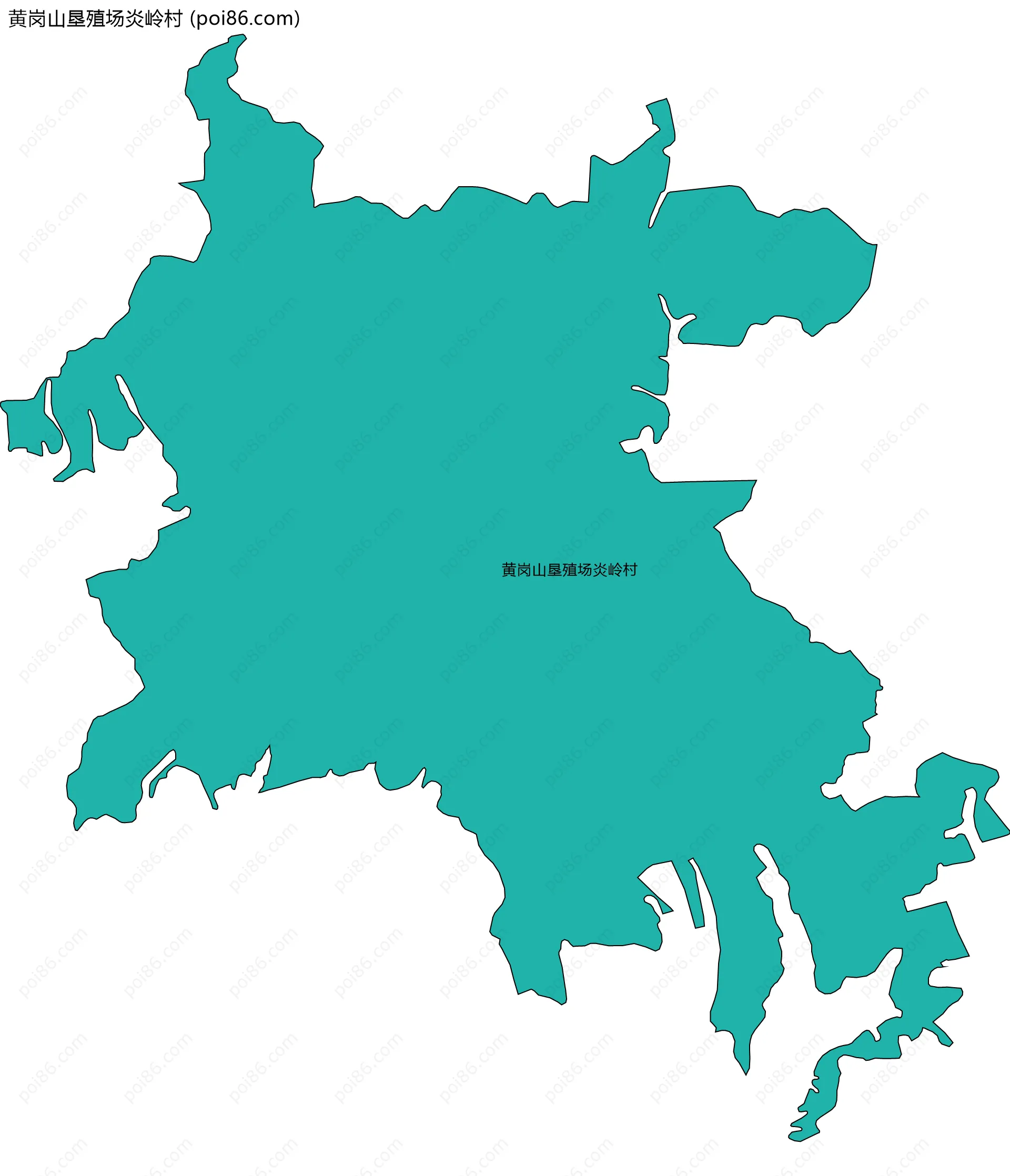 黄岗山垦殖场炎岭村边界地图