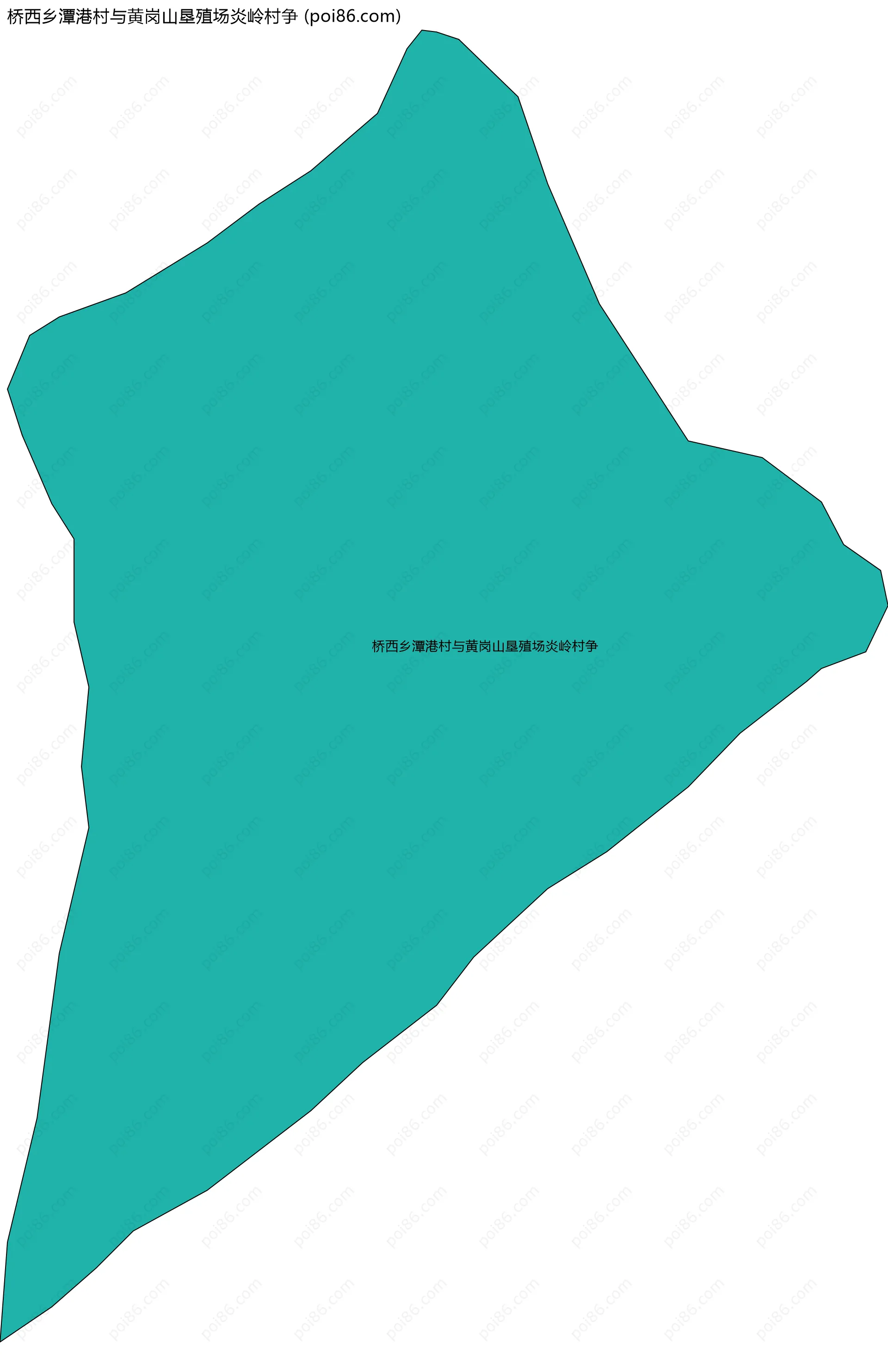 桥西乡潭港村与黄岗山垦殖场炎岭村争边界地图
