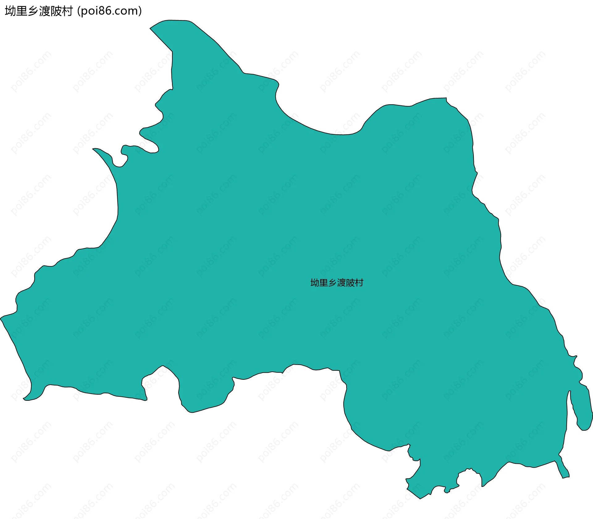 坳里乡渡陂村边界地图