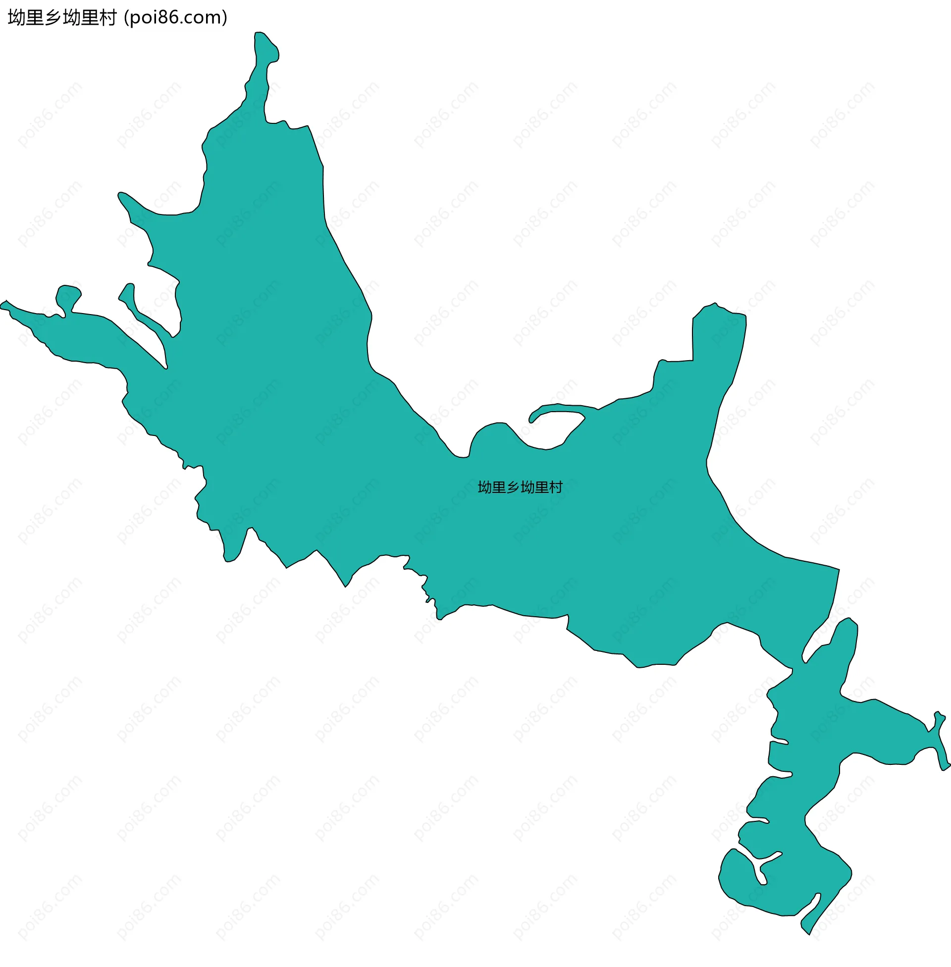 坳里乡坳里村边界地图