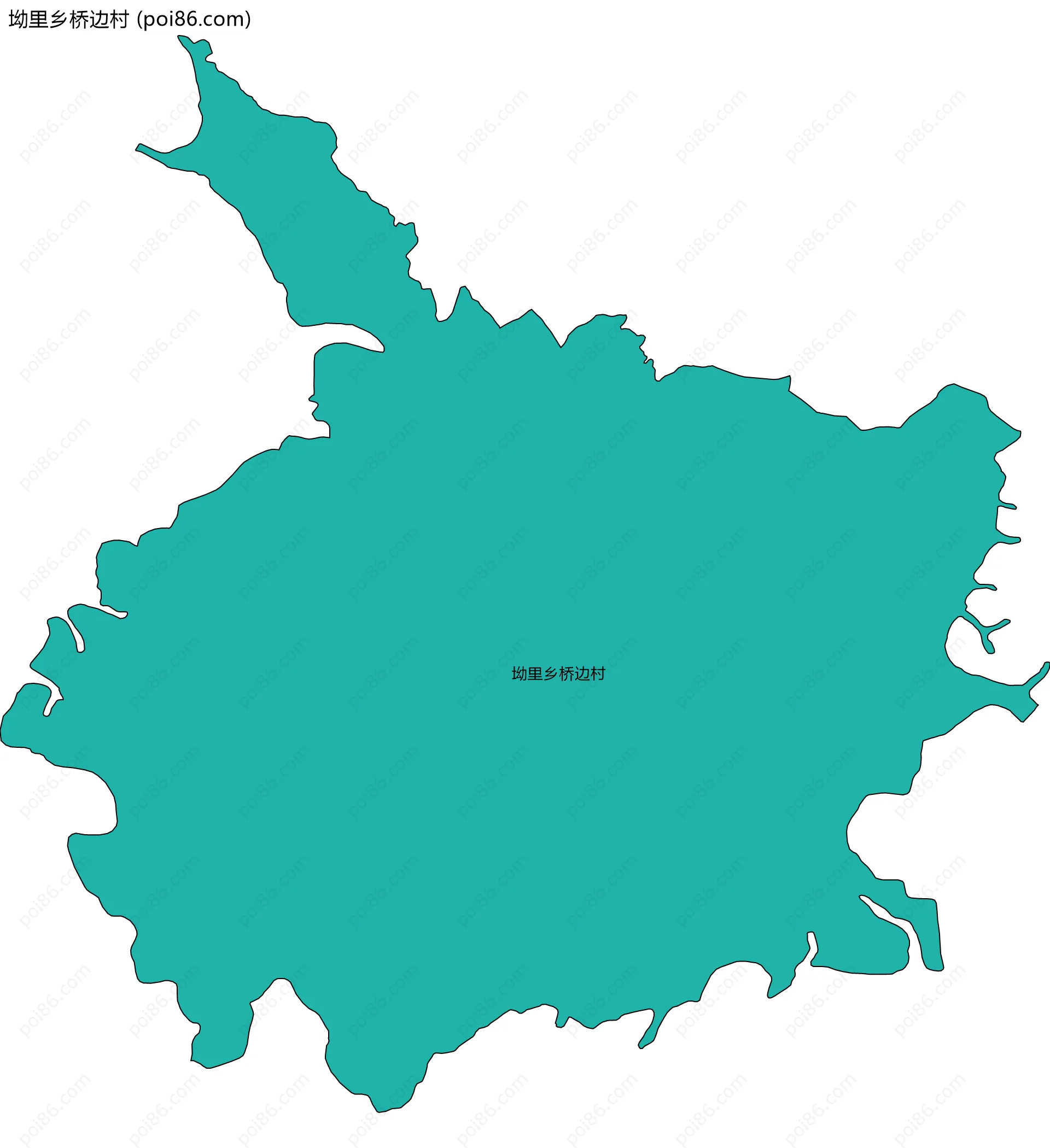 坳里乡桥边村边界地图