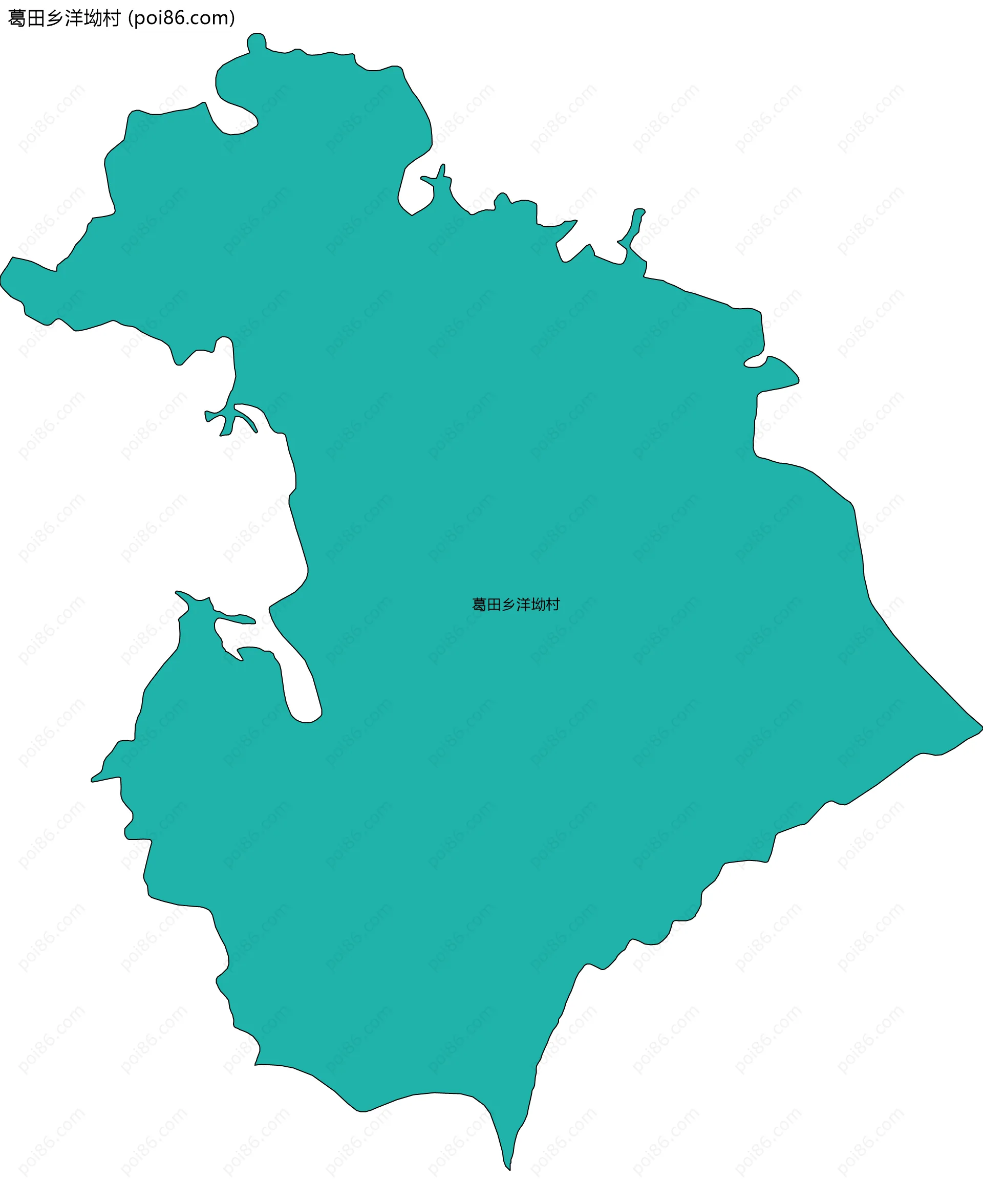 葛田乡洋坳村边界地图