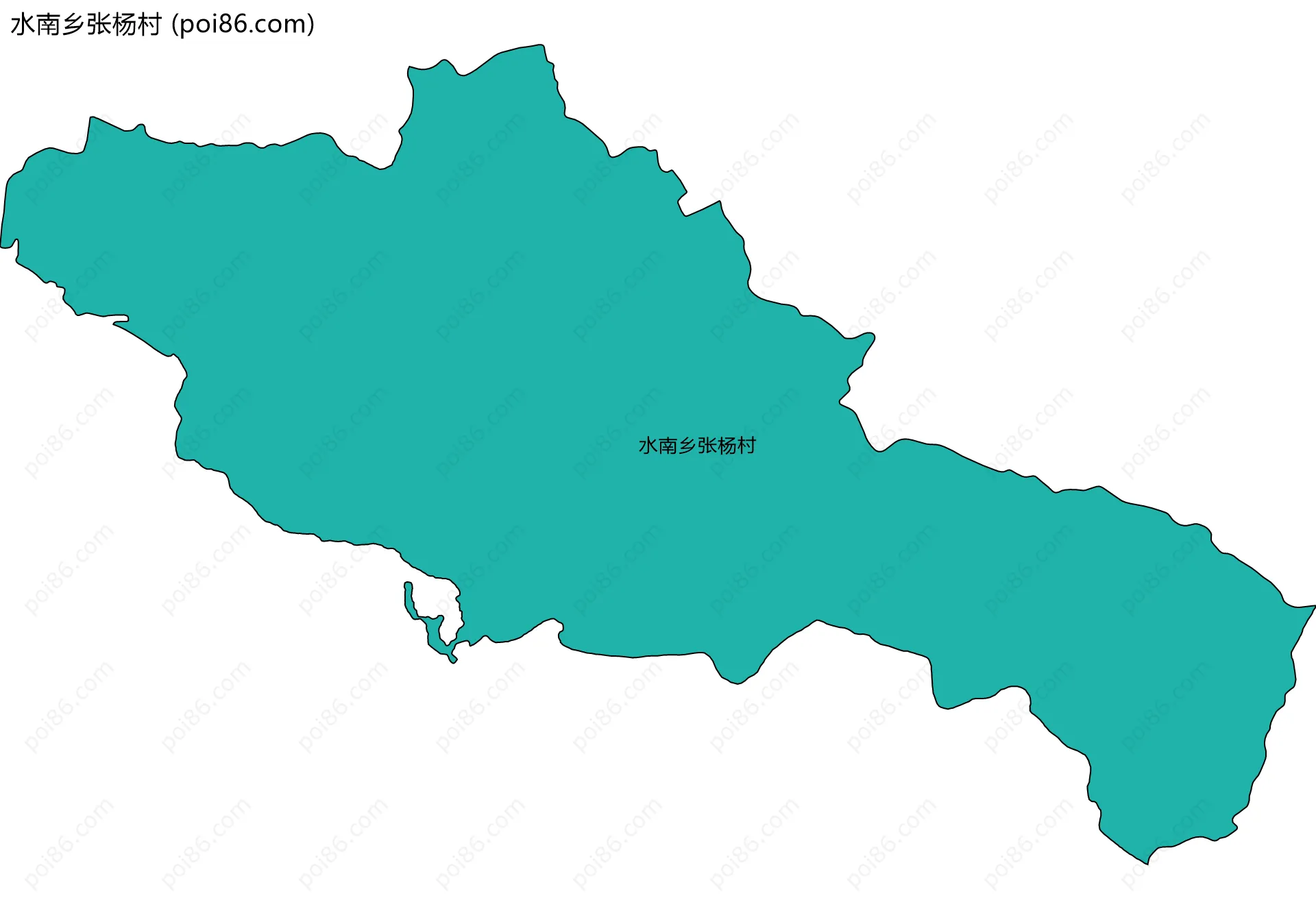 水南乡张杨村边界地图