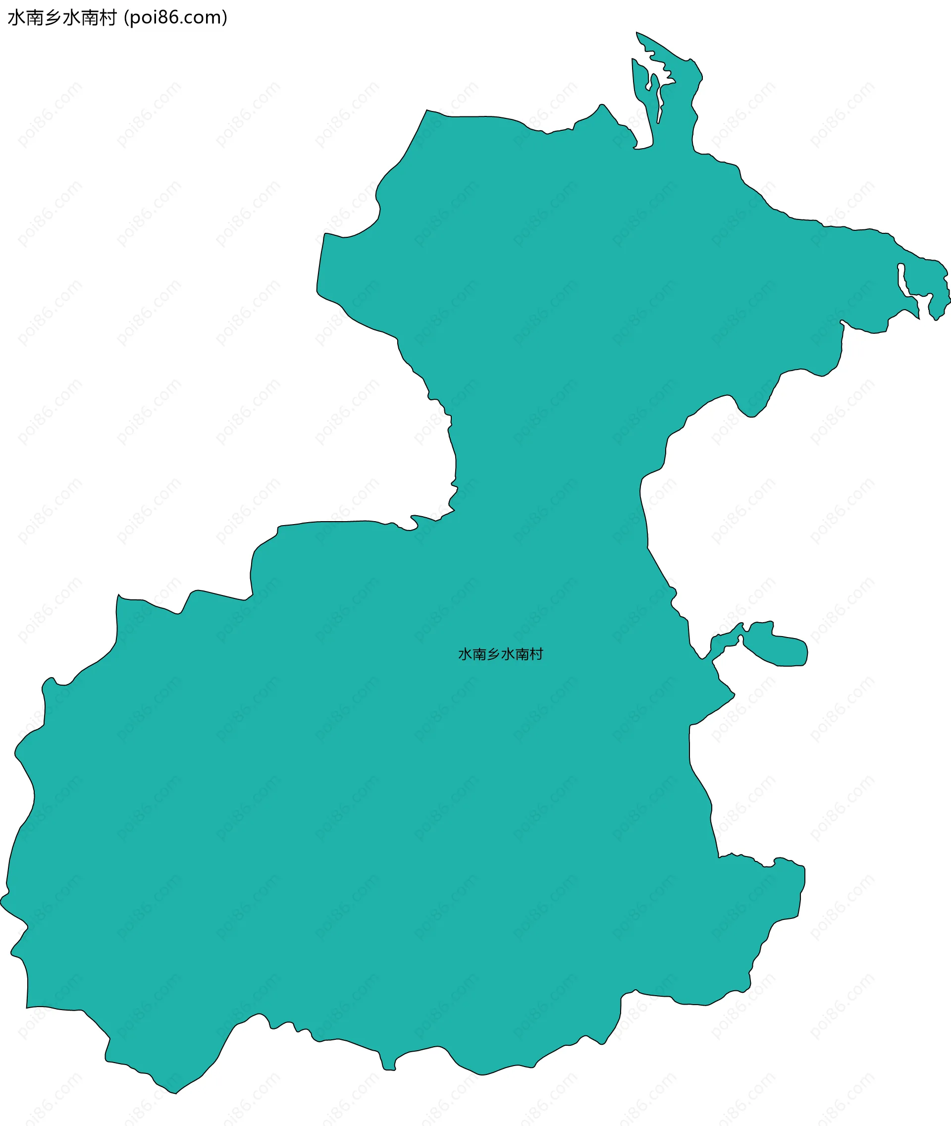 水南乡水南村边界地图