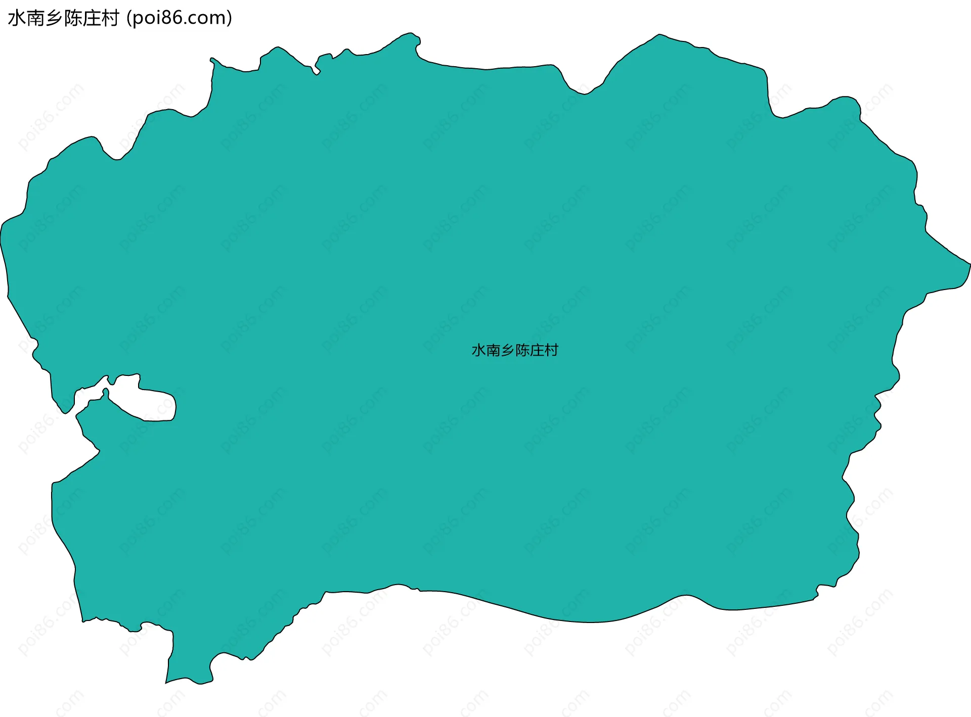 水南乡陈庄村边界地图