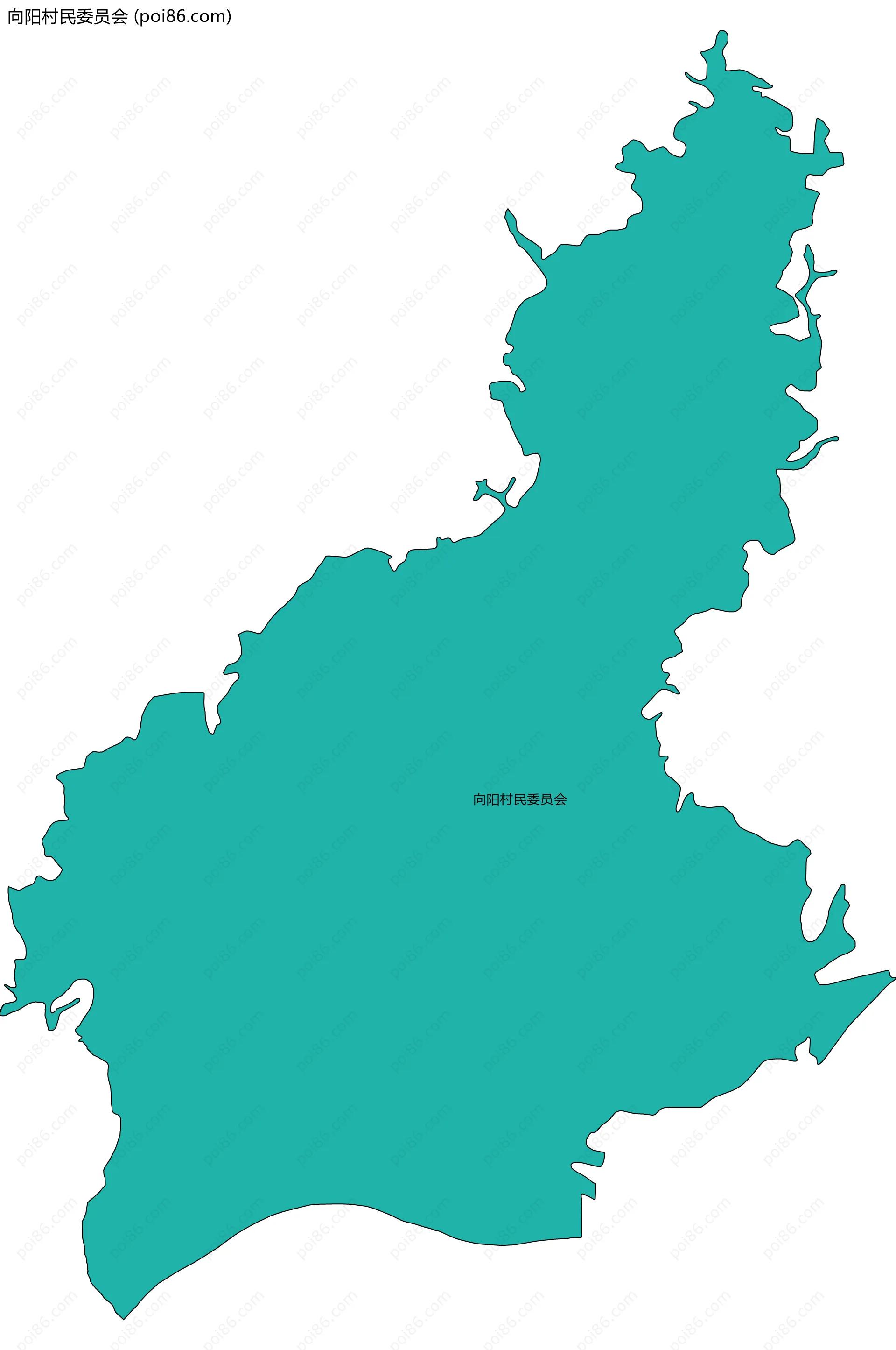 向阳村民委员会边界地图