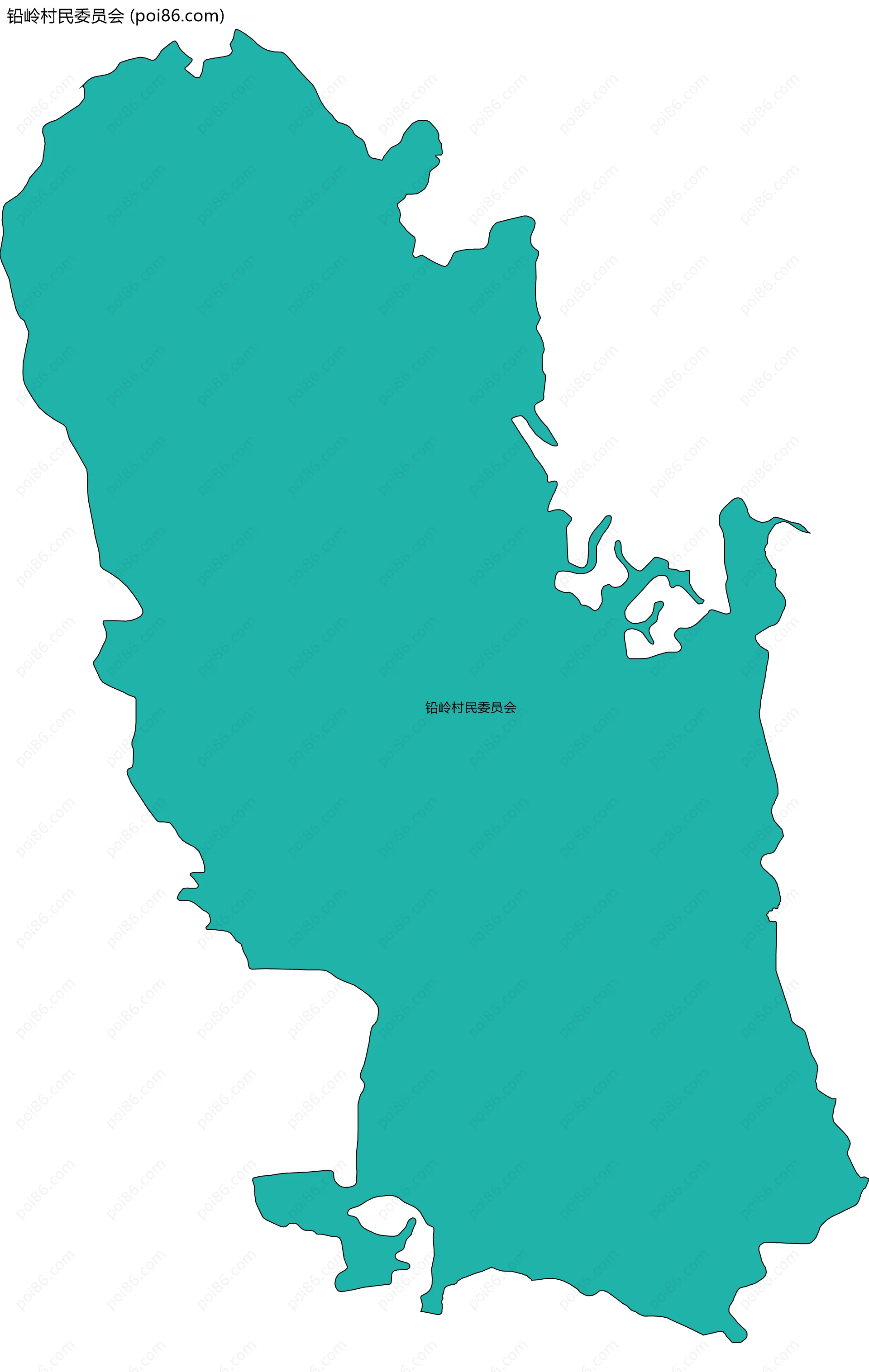 铅岭村民委员会边界地图