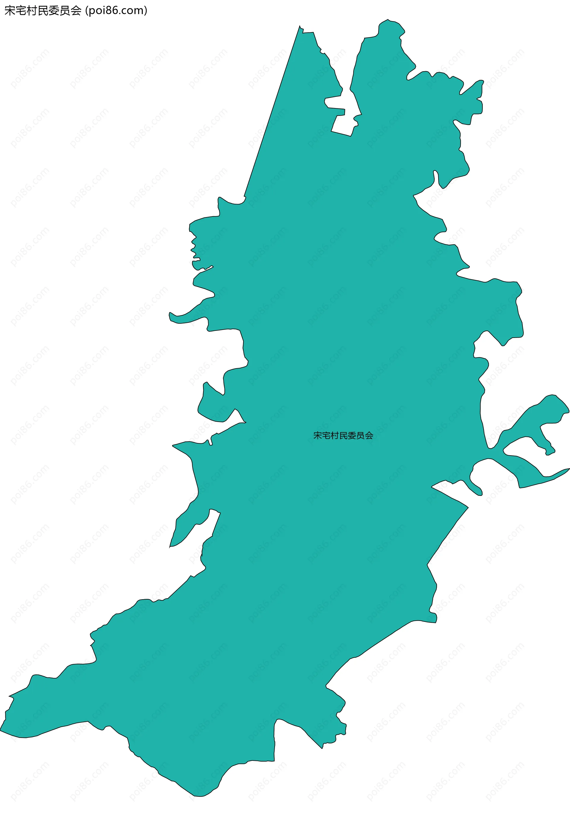 宋宅村民委员会边界地图