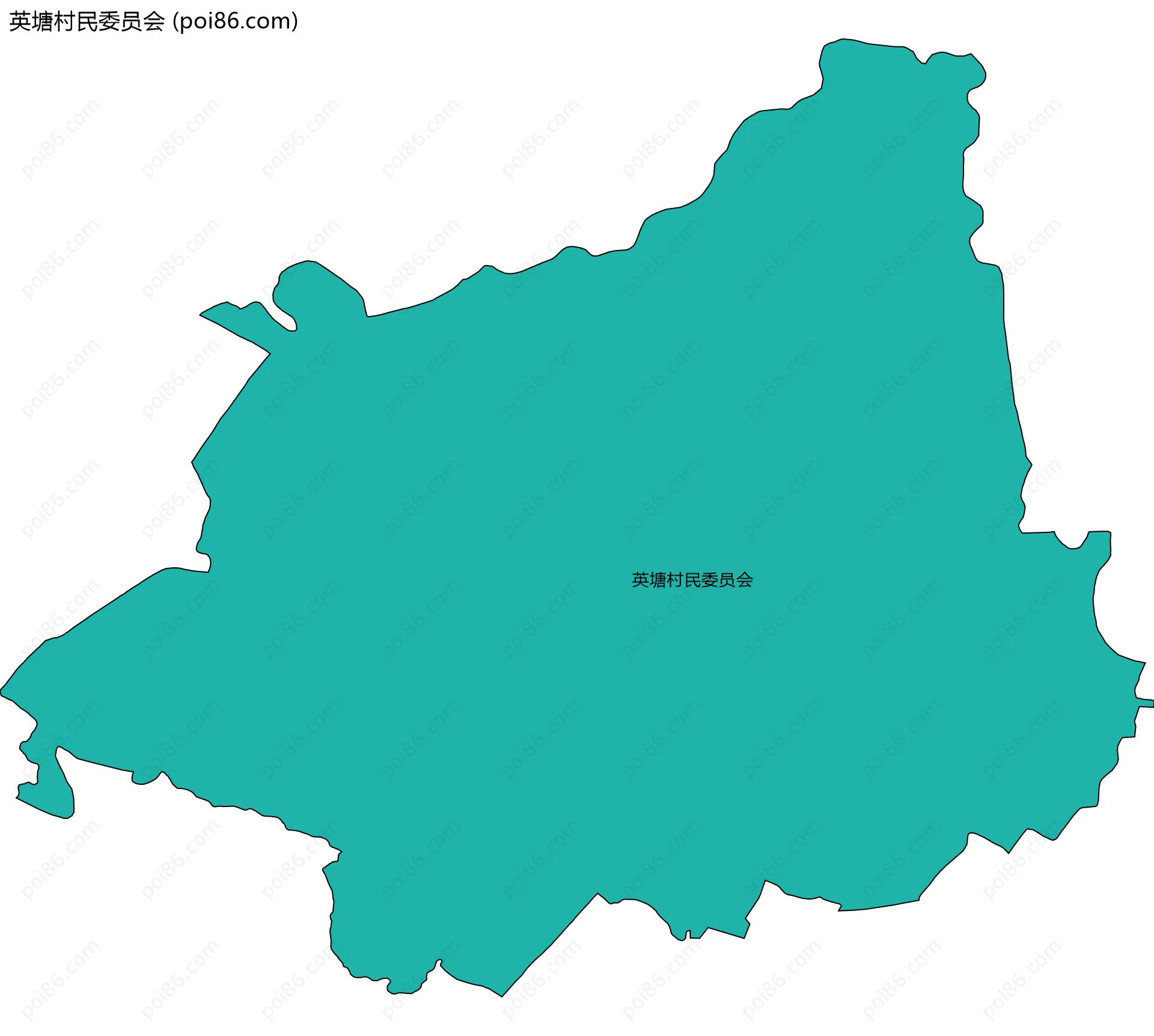 英塘村民委员会边界地图