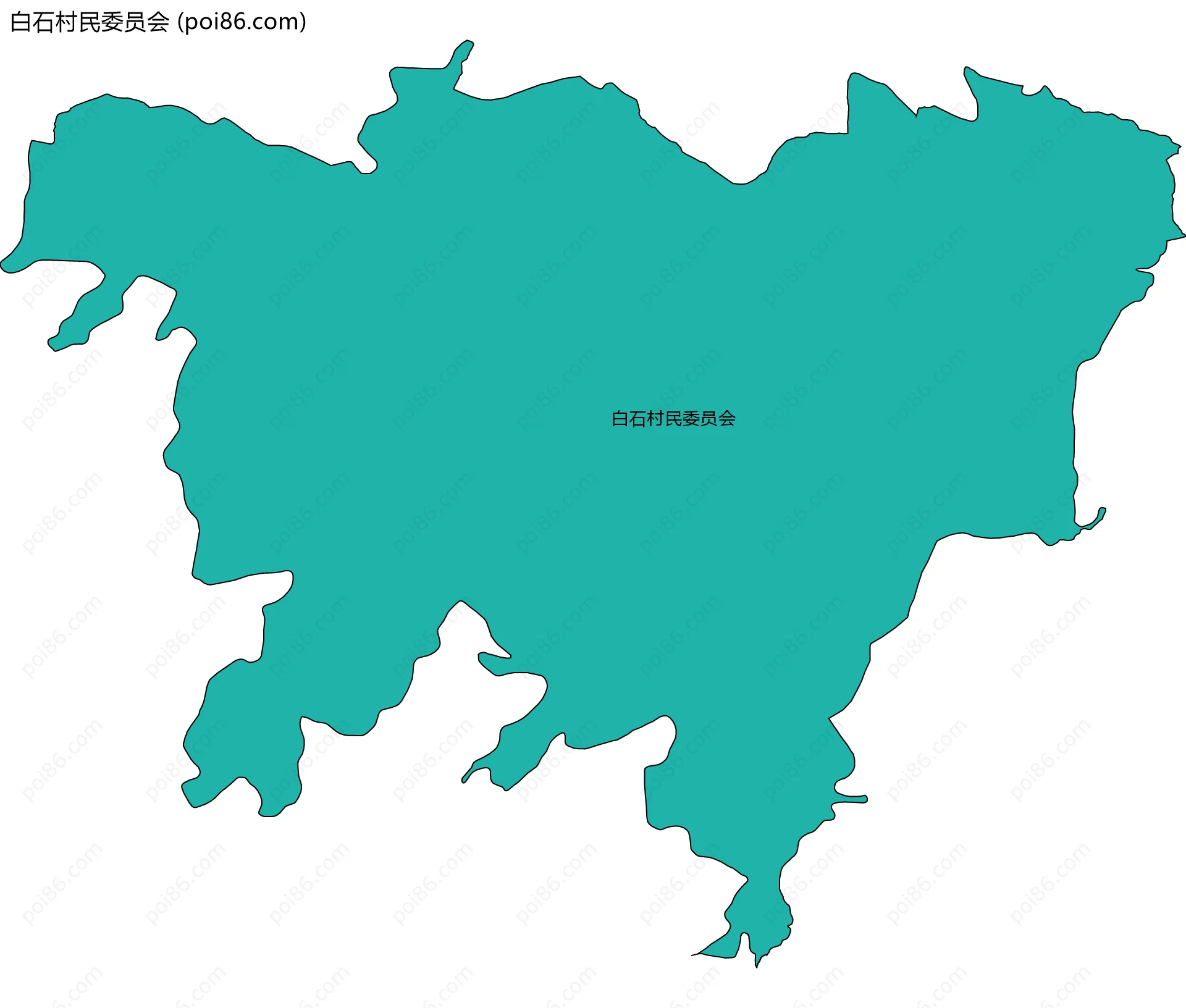 白石村民委员会边界地图