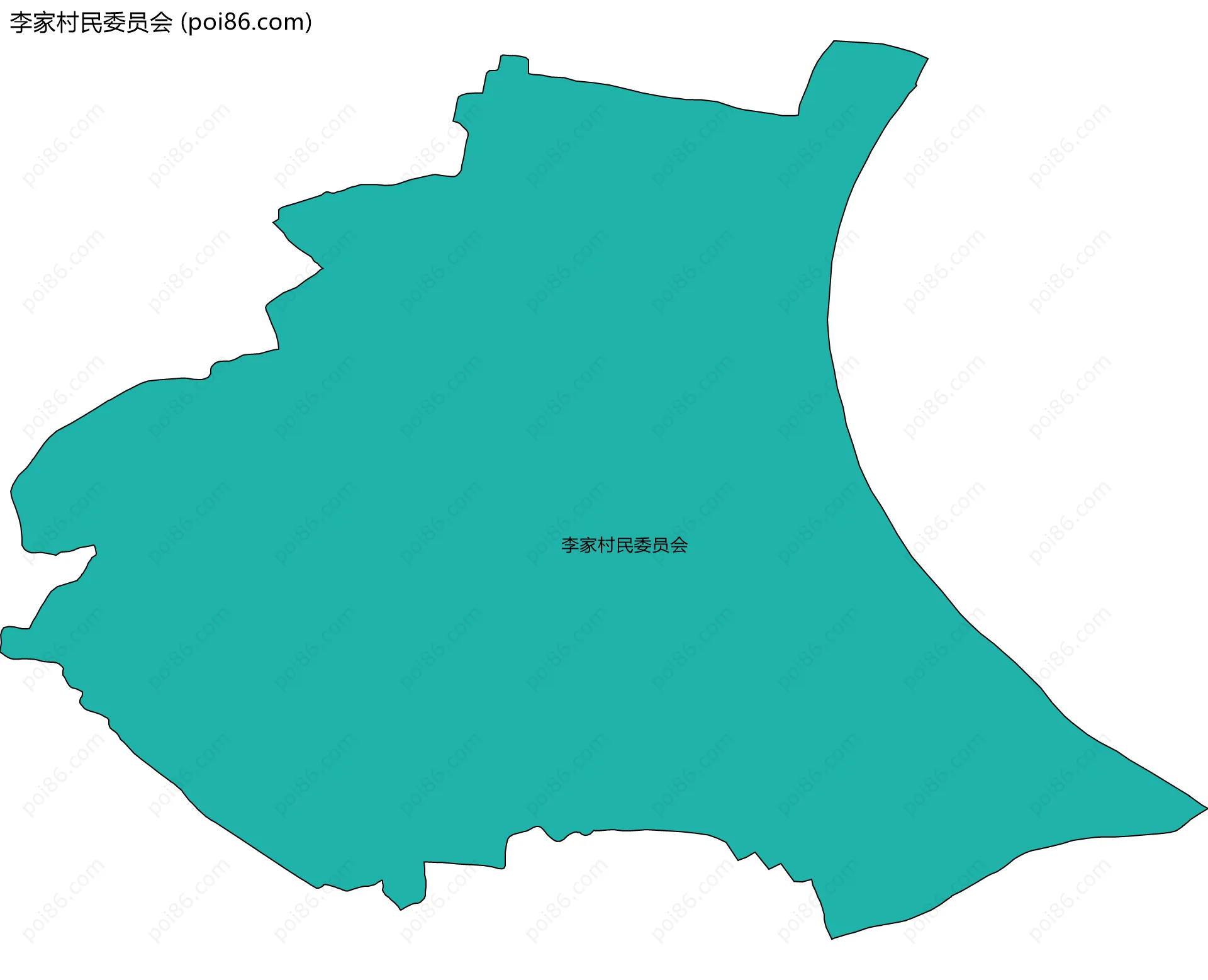 李家村民委员会边界地图