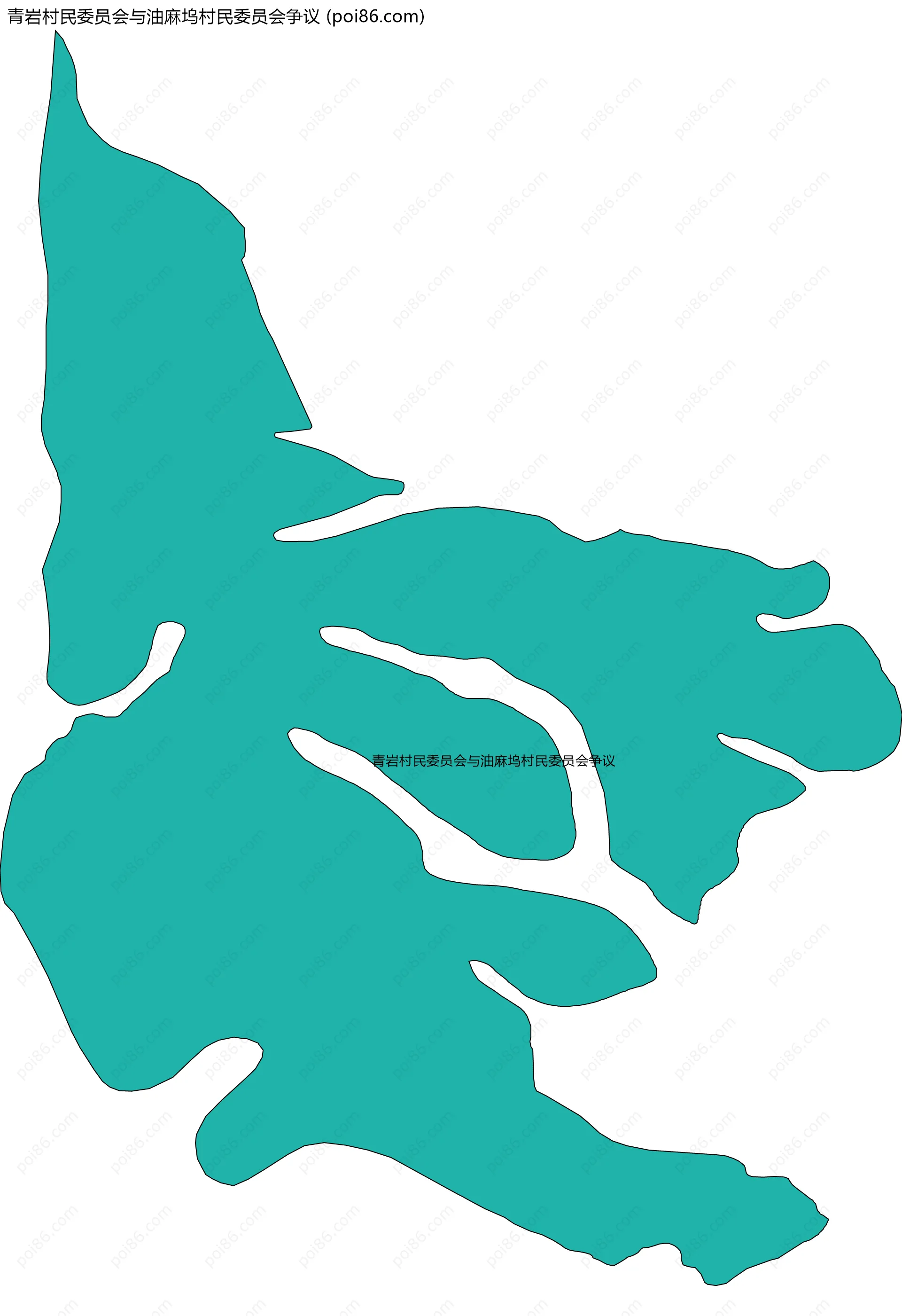 青岩村民委员会与油麻坞村民委员会争议边界地图