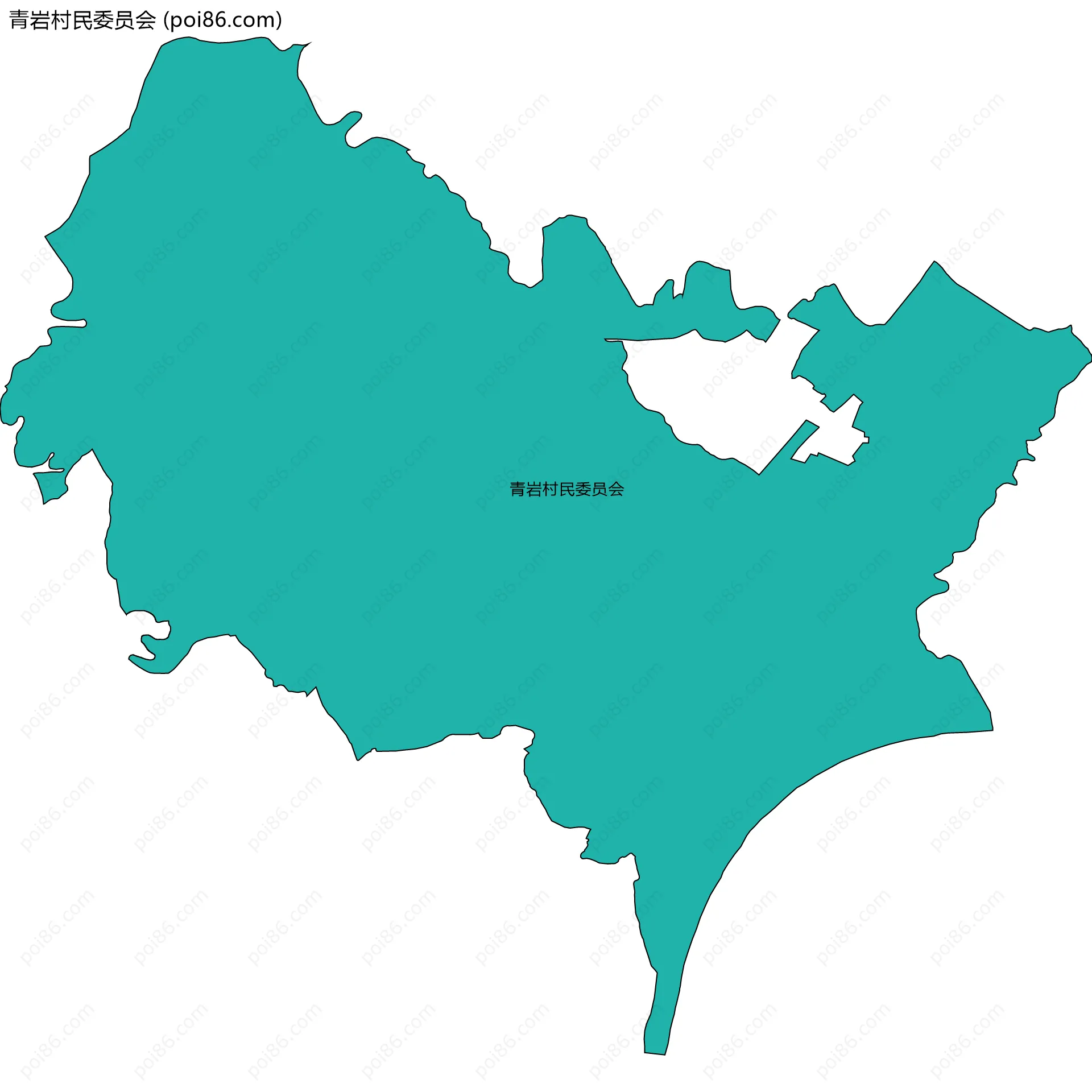 青岩村民委员会边界地图