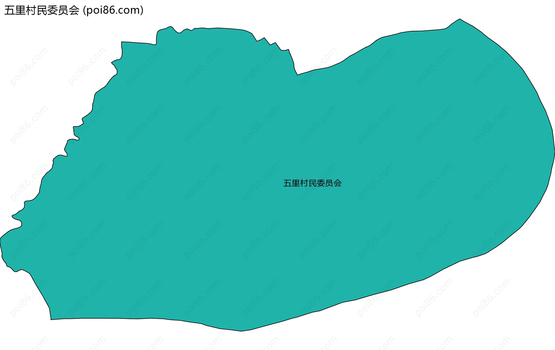 五里村民委员会边界地图